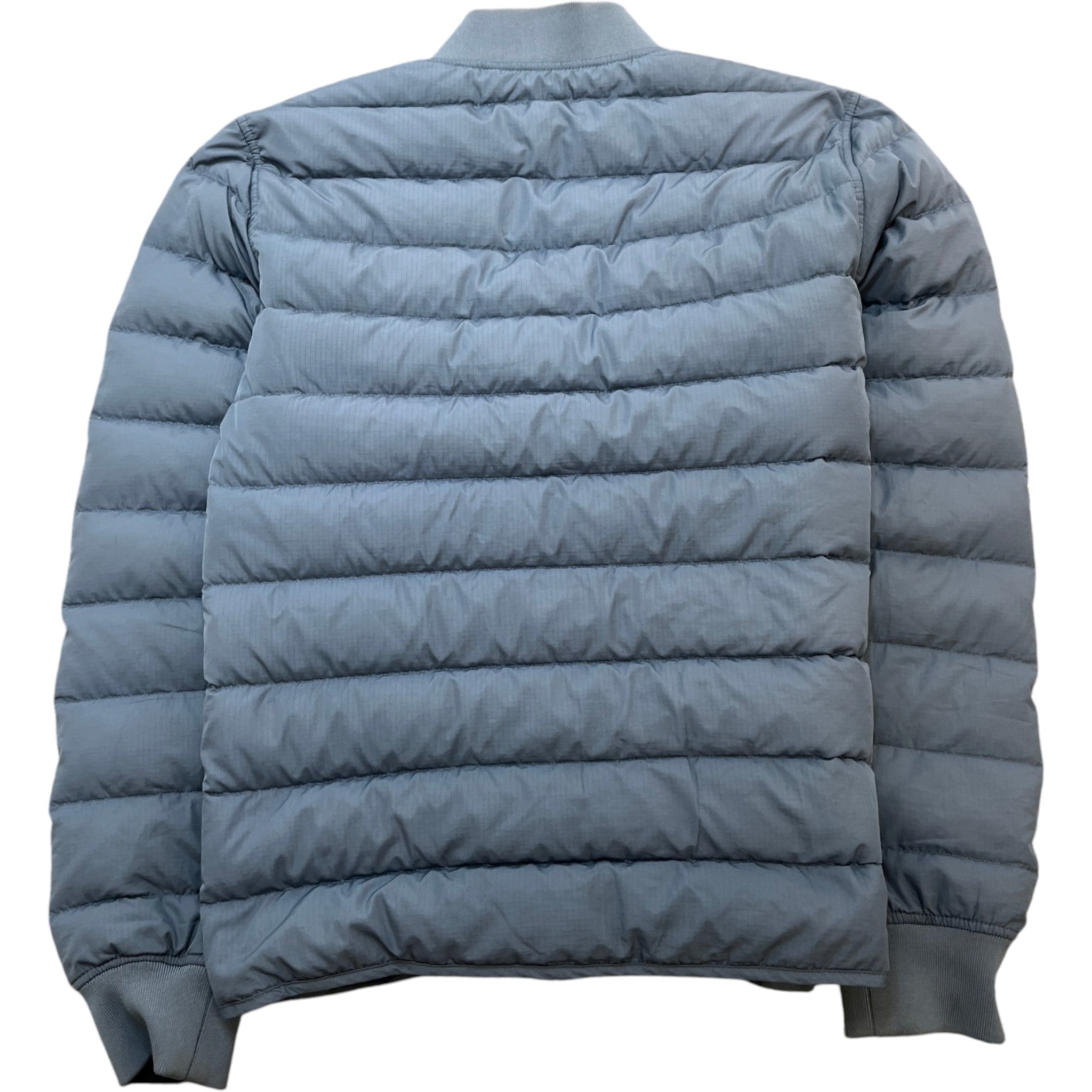 Men's Reversible Patch Logo Down Jacket Blue Size S