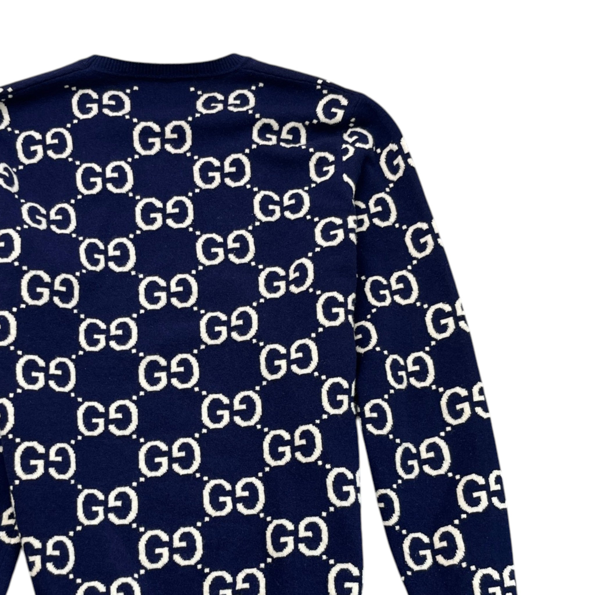 Men's Gg Supreme Wool Jumper Blue Size L
