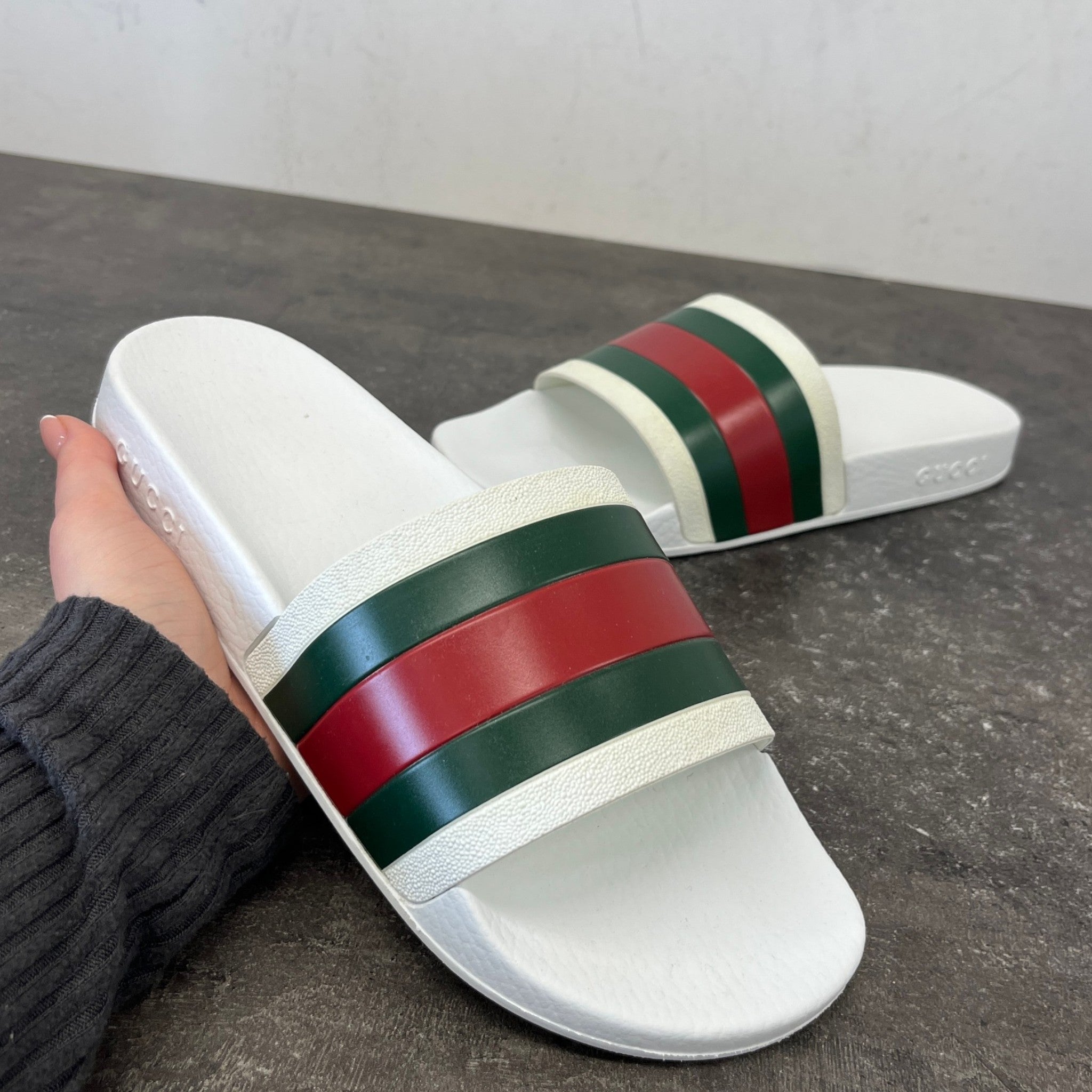 Men's Web Slides White Size EU 41 / UK 7