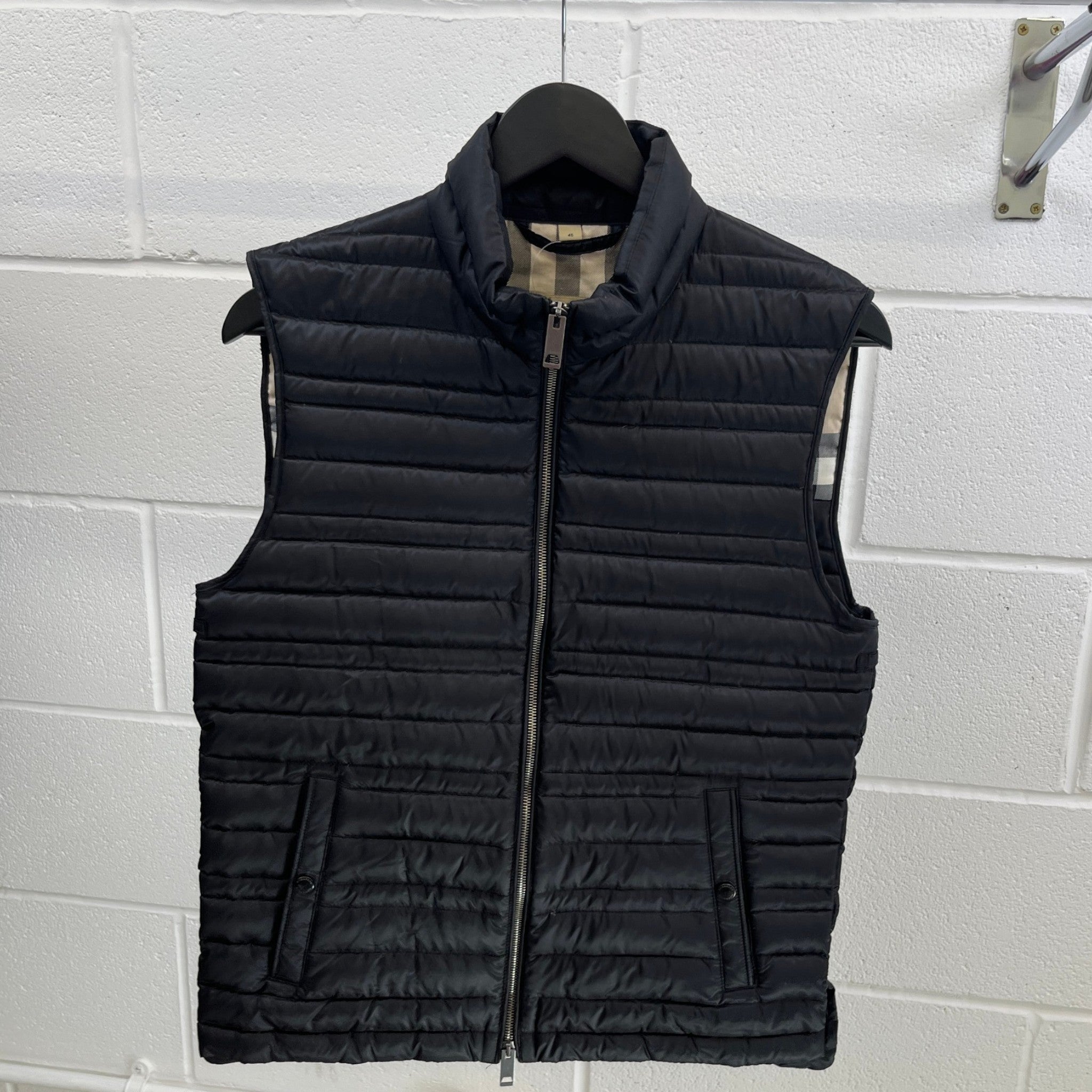 Men's Puffer Gilet Black Size IT 46 / S