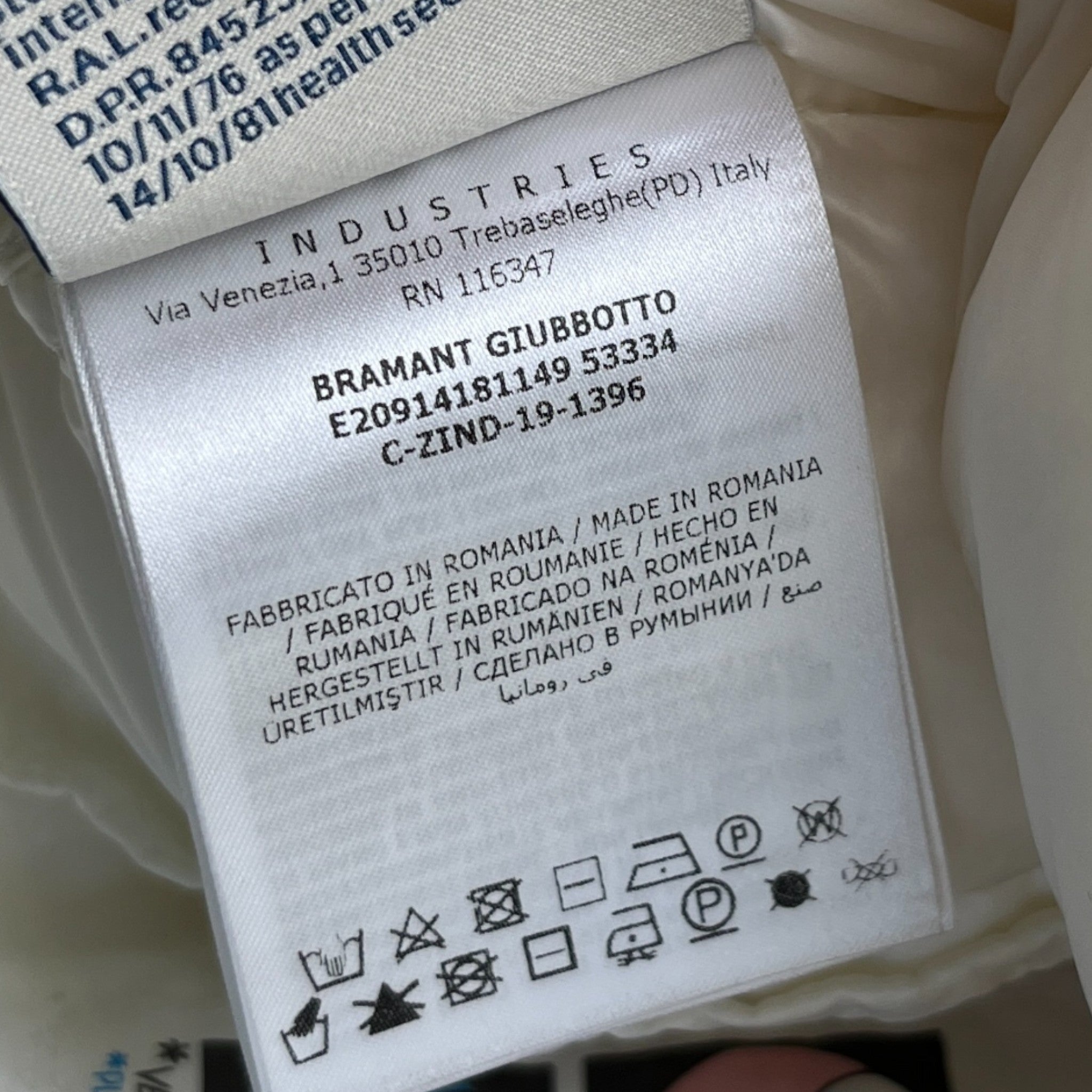 Men's Bramant Down Jacket White Size 5 / XXL