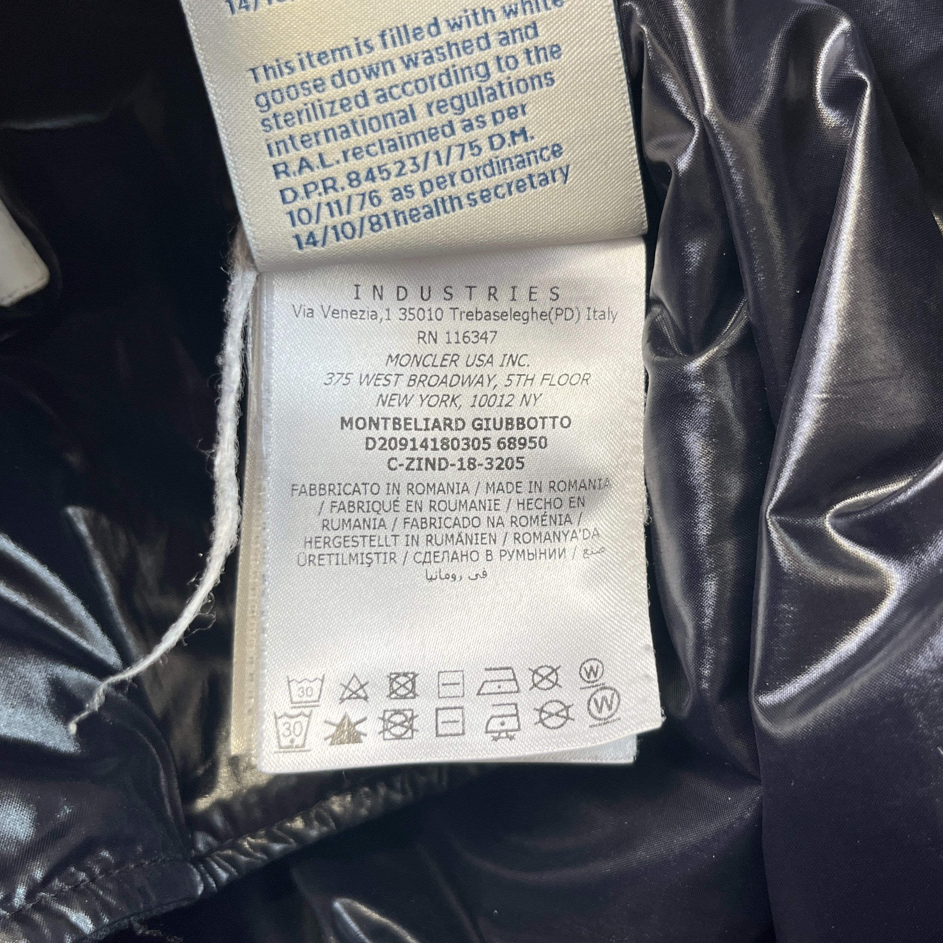 Men's Montbeliard Down Jacket Black Size 3 / L