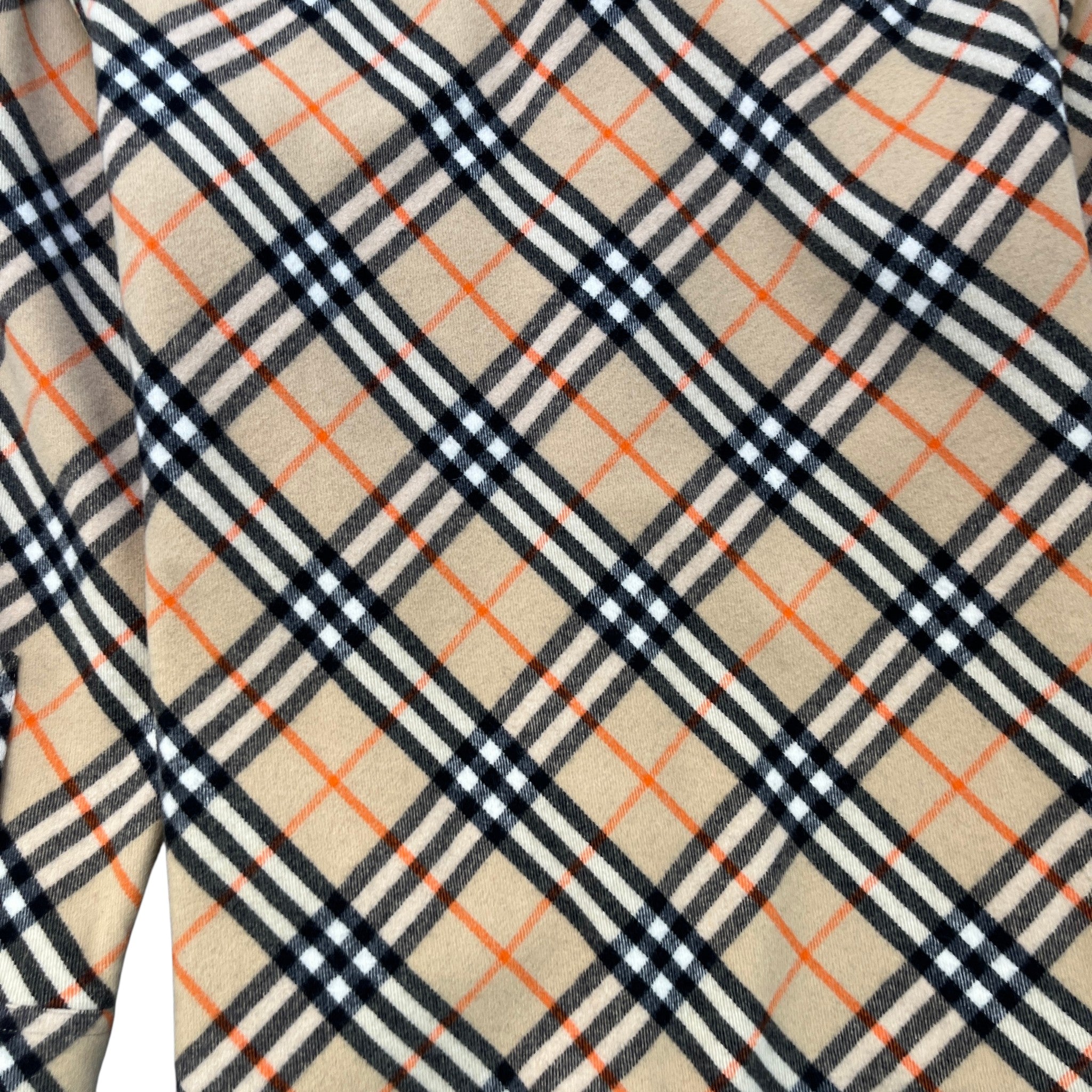 Men's Check Poplin OverShirt Beige Size XL