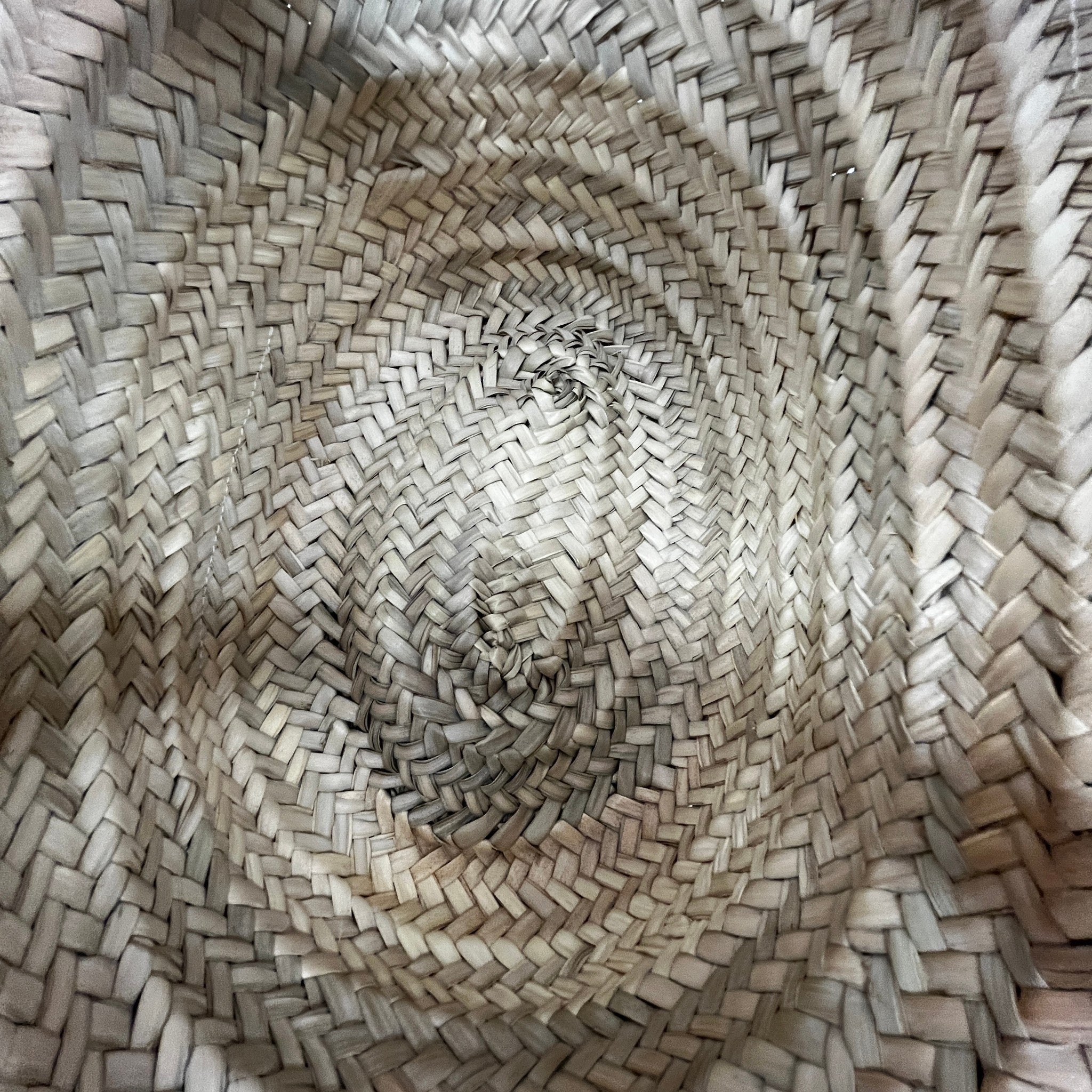 Women's Large Classic Basket In Palm Leaf Bag Brown