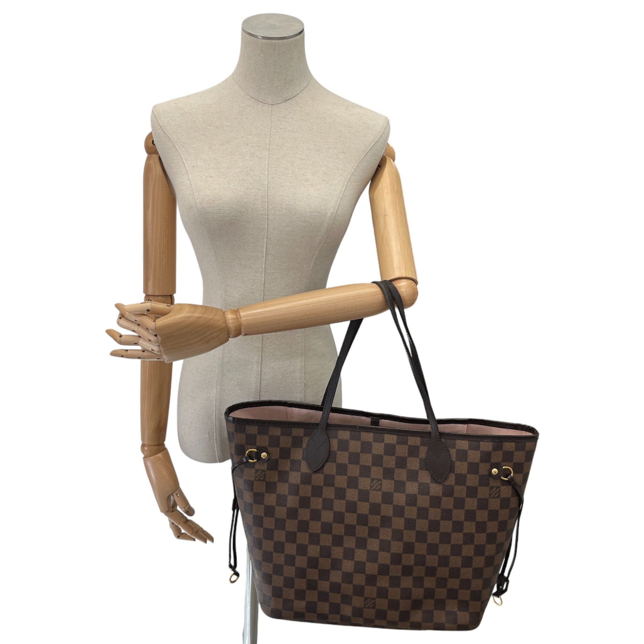 Women's Damier Ebene Neverfull Mm Tote Bag Brown