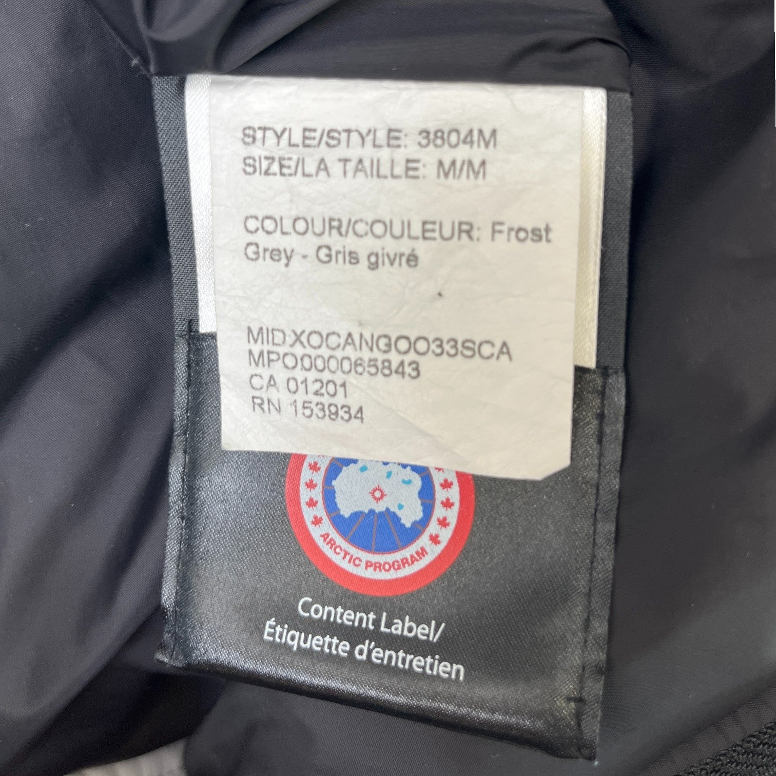 Men's Macmillan Parka Down Jacket Grey Size M