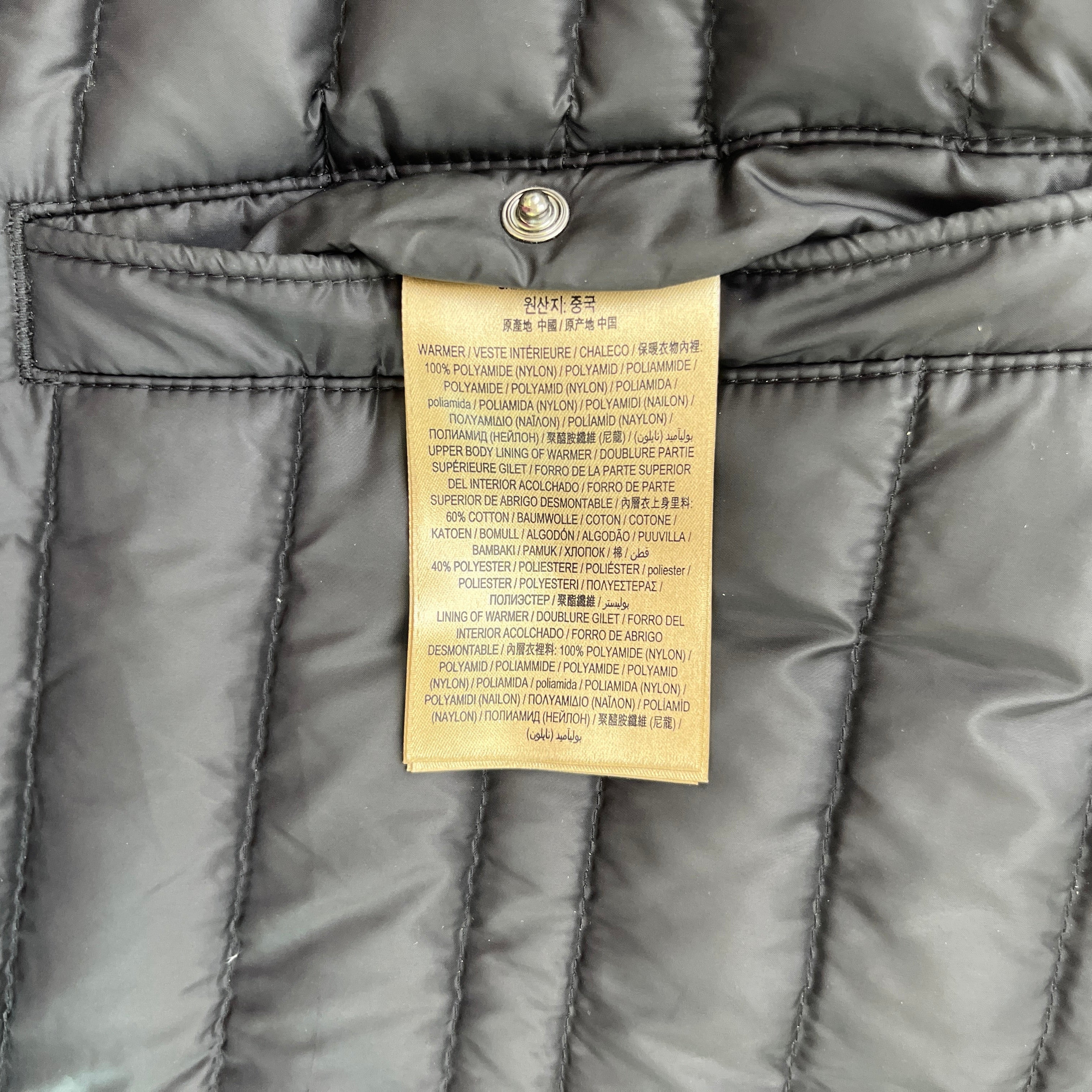 Men's Puffer Gilet Black Size IT 46 / S