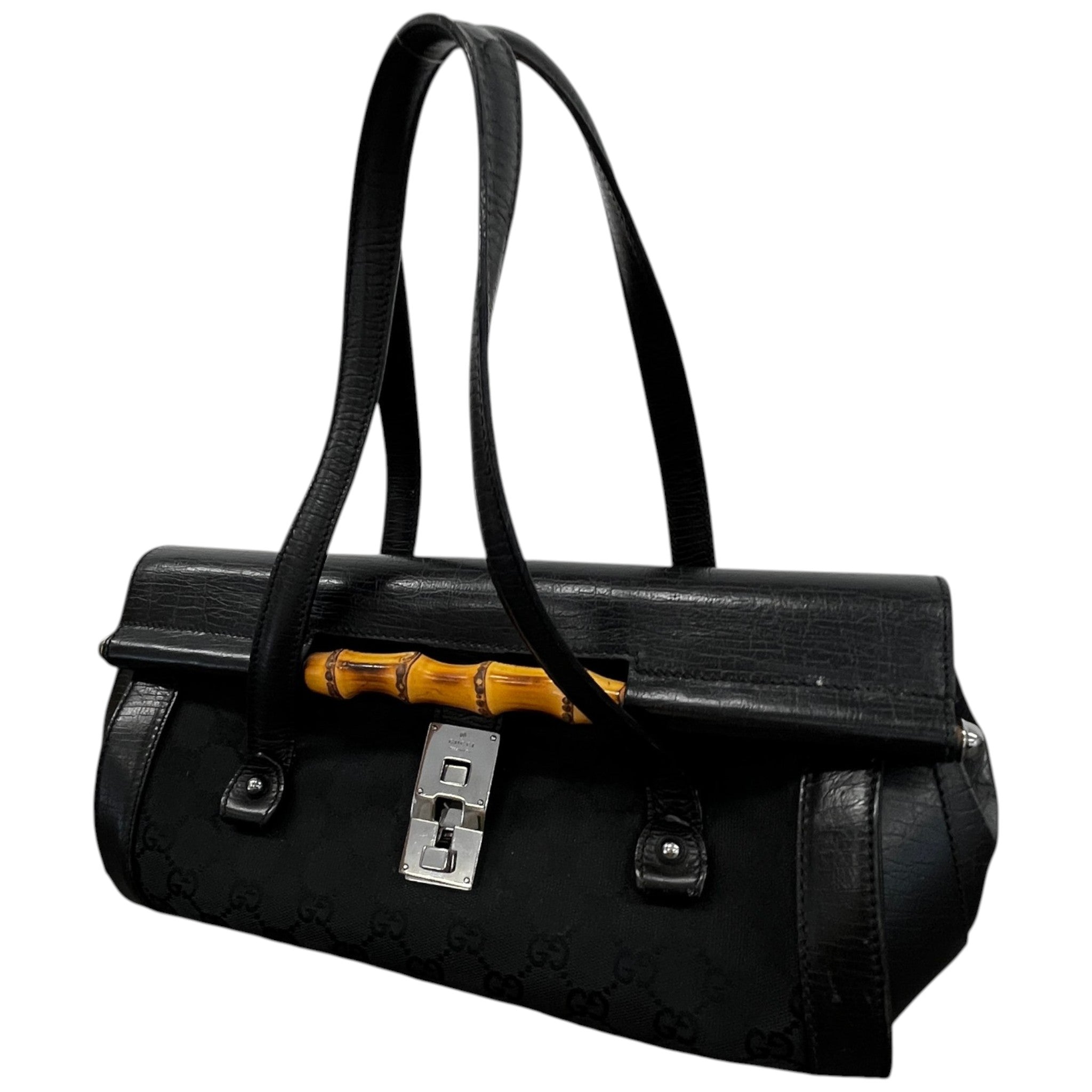 Women's Bamboo Bullet Bag Black
