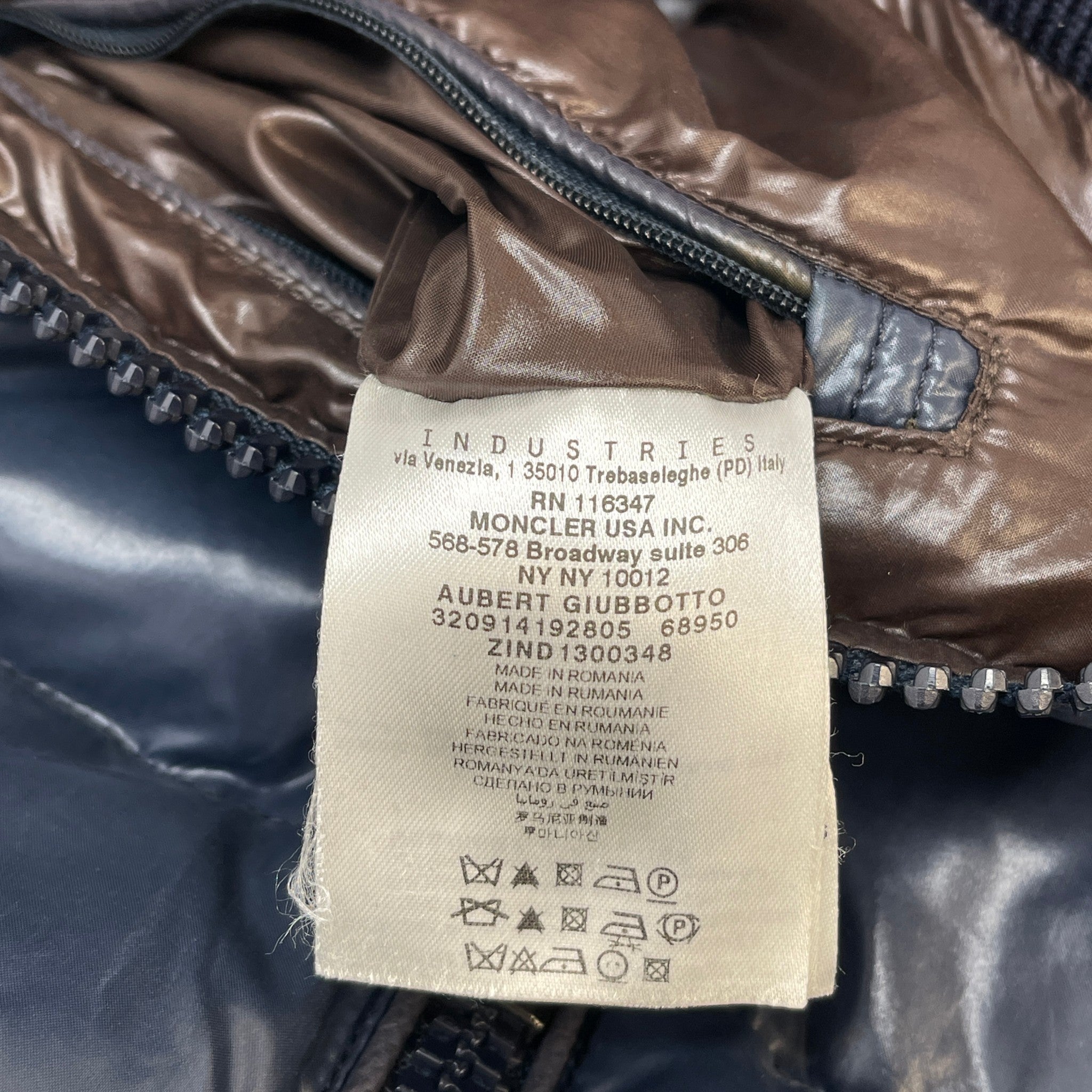 Men's Aubert Down Jacket Navy Size 2 / M