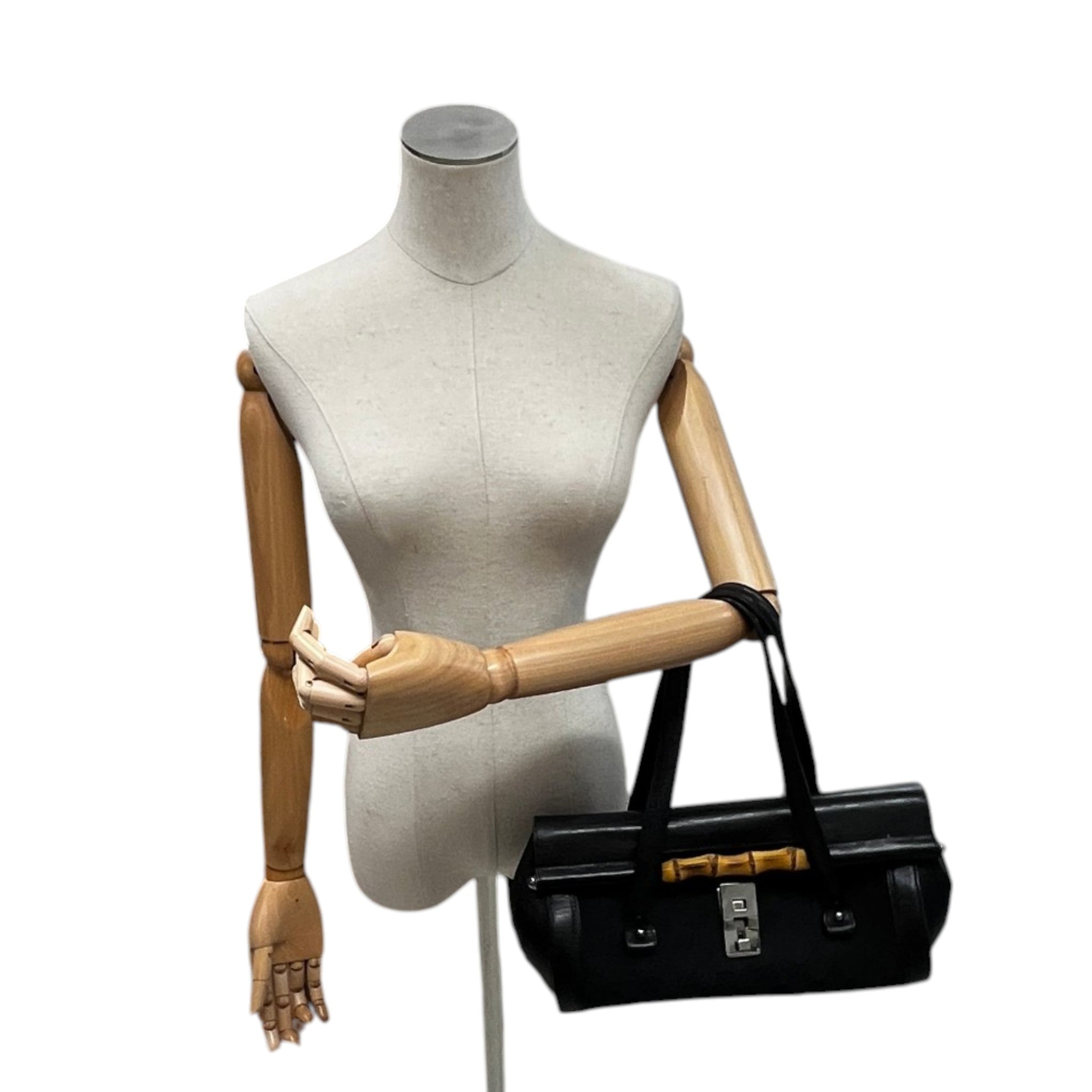 Women's Bamboo Bullet Bag Black