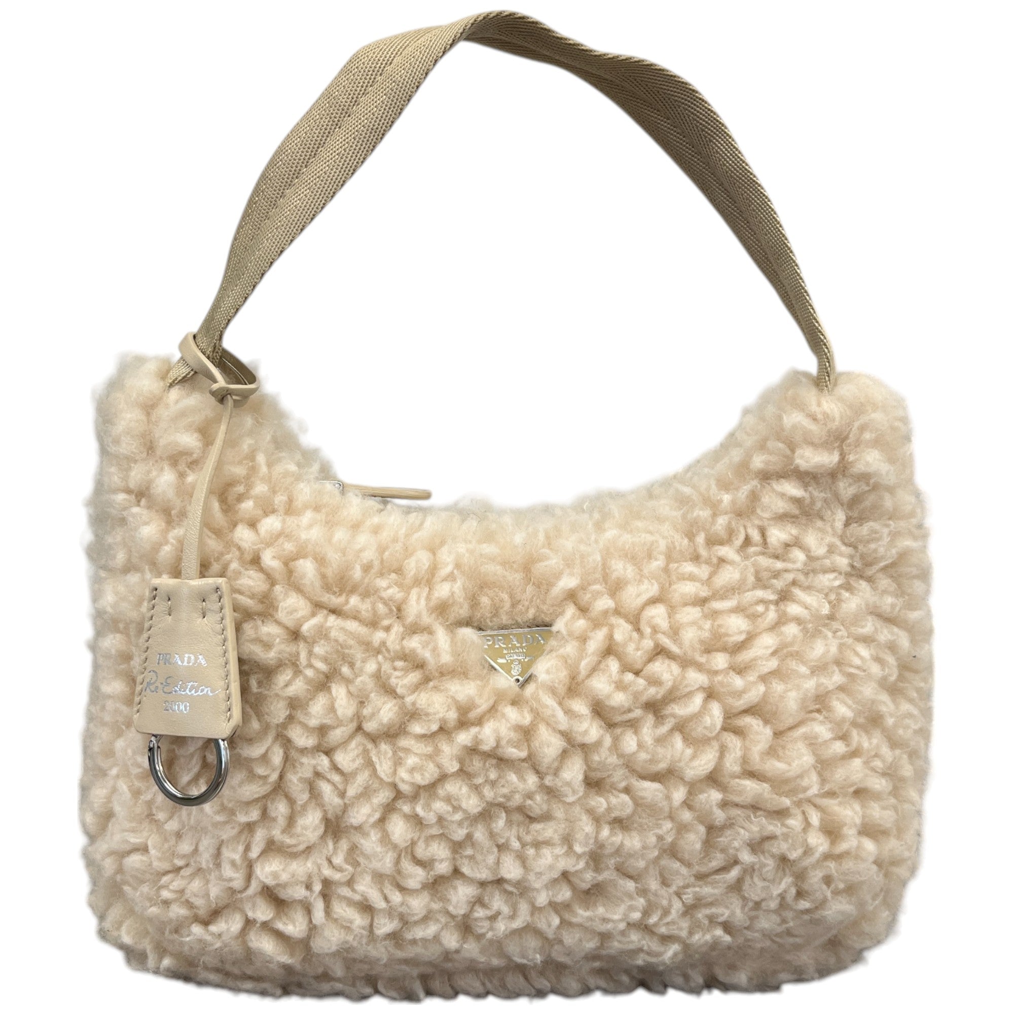 Women's 2000 Wool Cashmere-Blend Shoulder Bag Beige