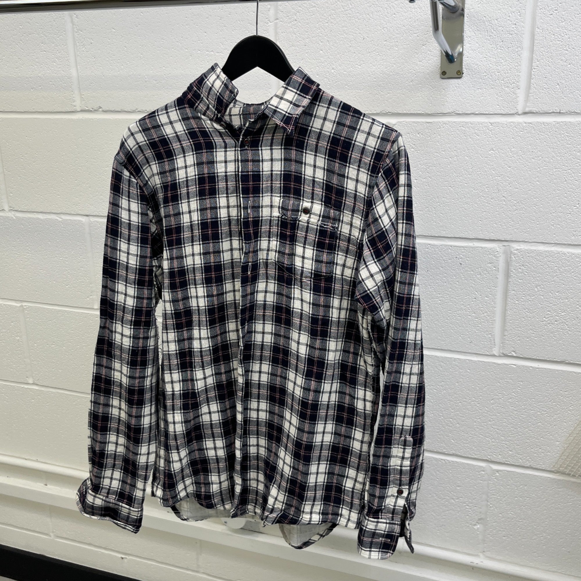 Men's Checkered OverShirt Black Size IT 50 / UK L