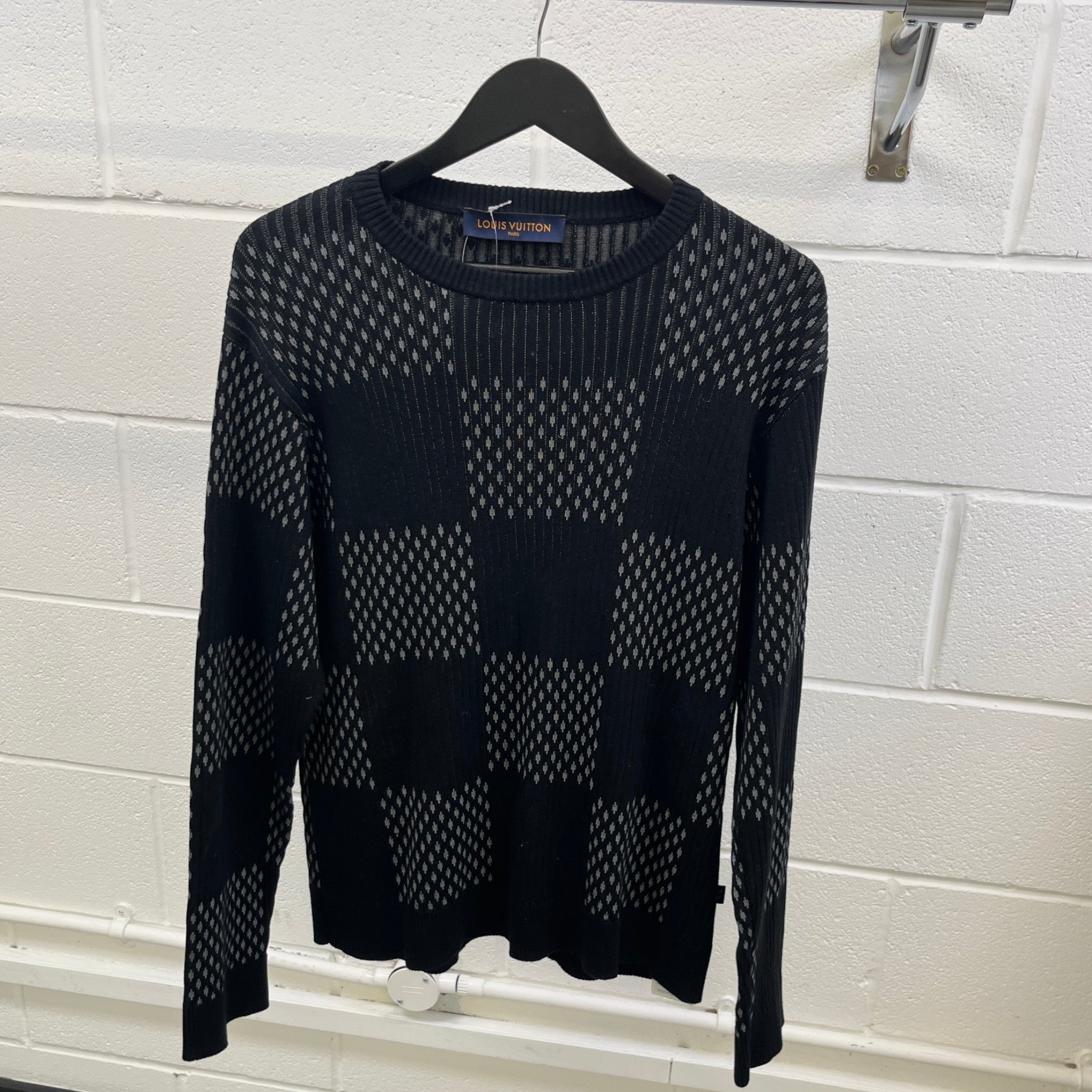 Men's Giant Damier Sweatshirt Black Size L