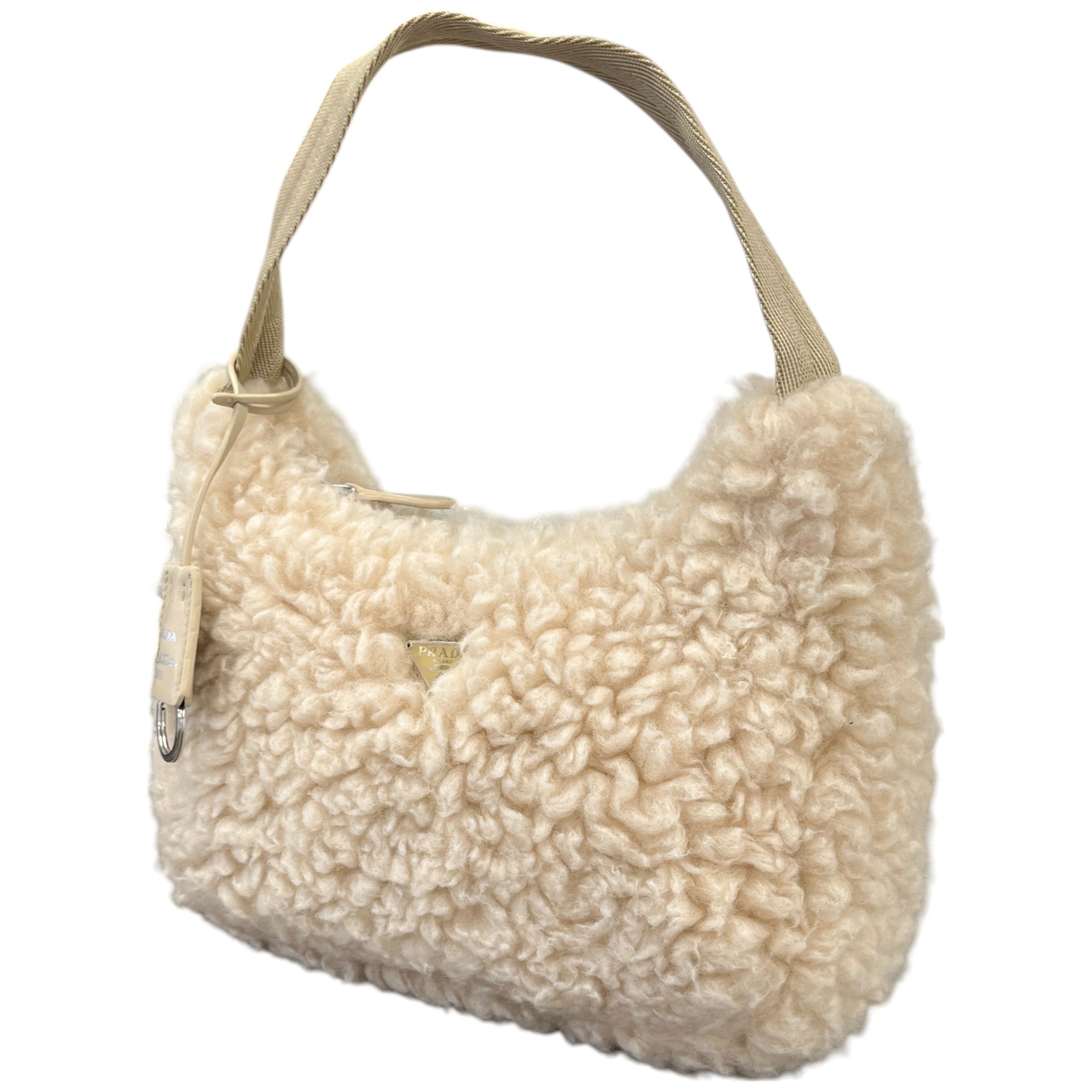 Women's 2000 Wool Cashmere-Blend Shoulder Bag Beige