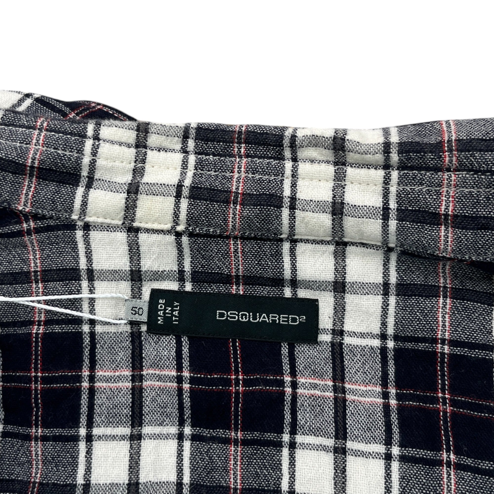 Men's Checkered OverShirt Black Size IT 50 / UK L