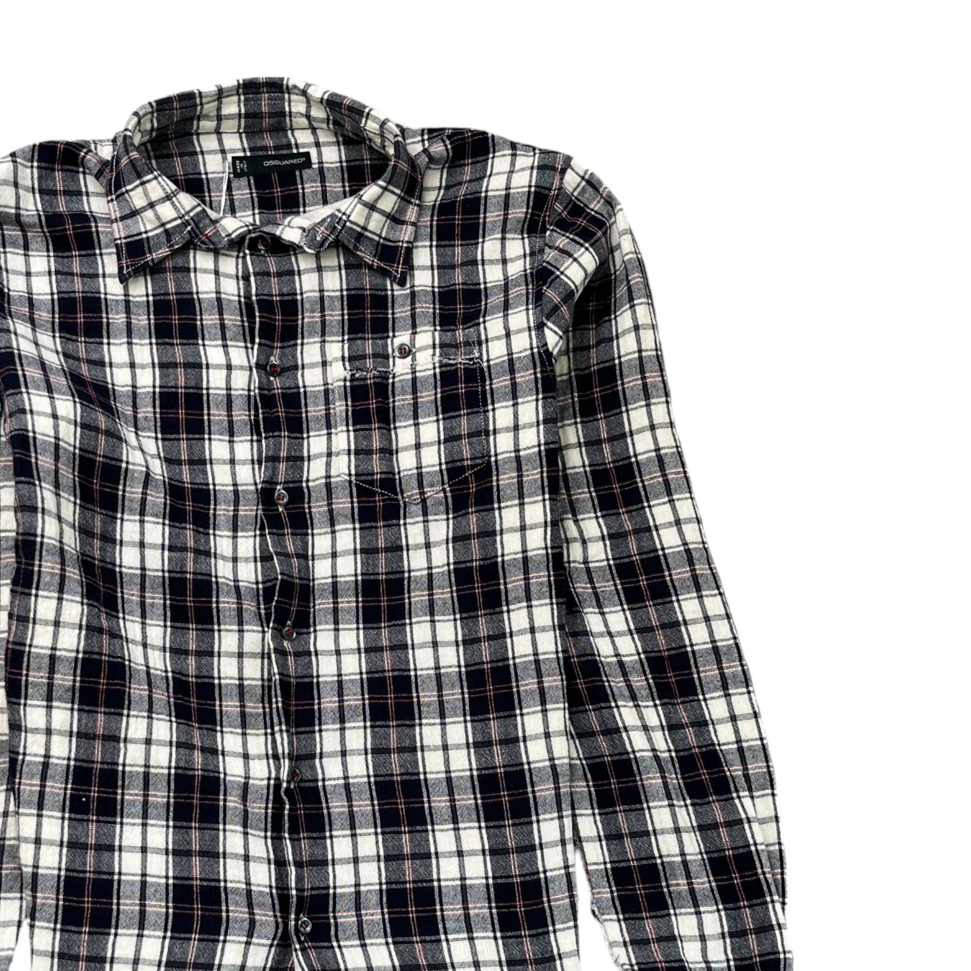 Men's Checkered OverShirt Black Size IT 50 / UK L