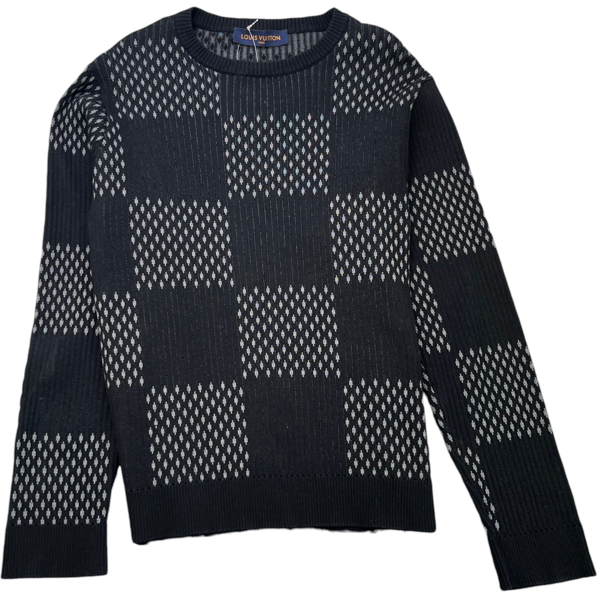 Men's Giant Damier Sweatshirt Black Size L
