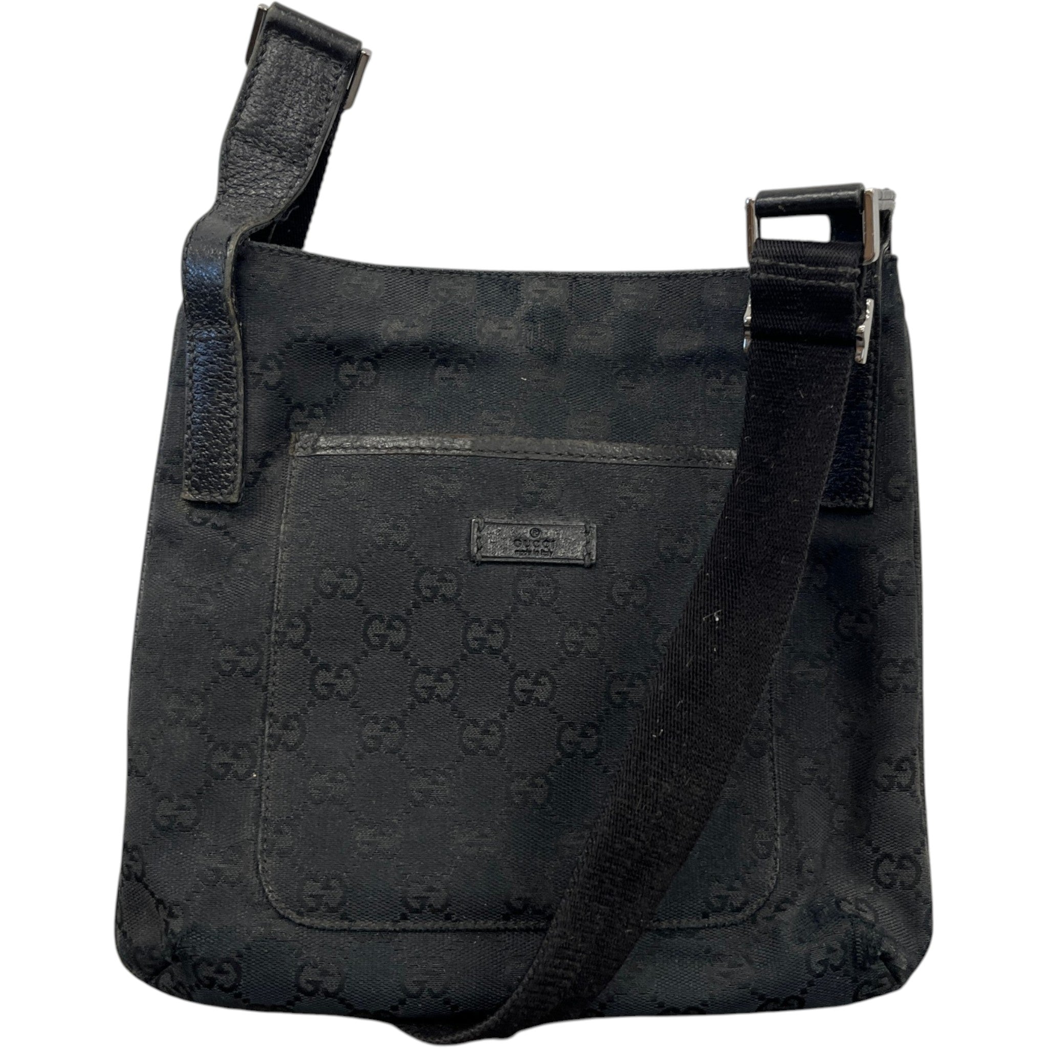 Men's Gg Supreme Crossbody Bag Black