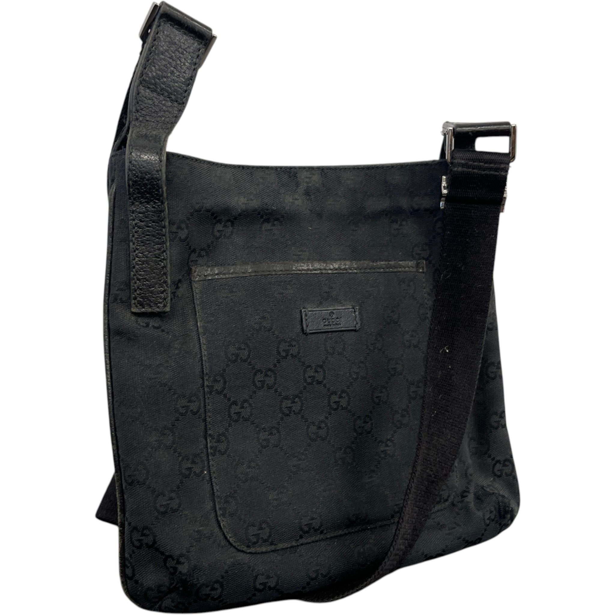 Men's Gg Supreme Crossbody Bag Black