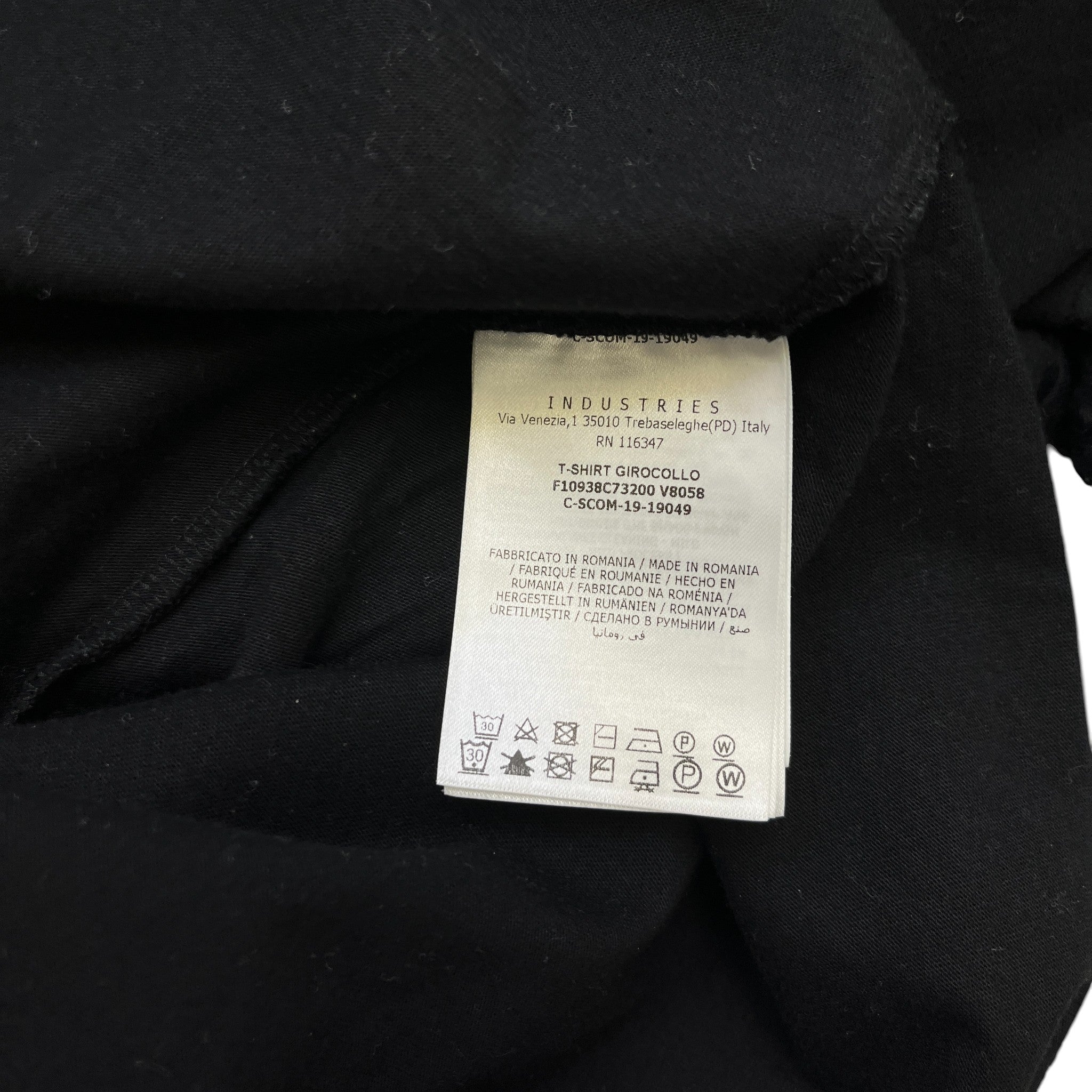 Men's Girocollo T-Shirt Black Size XL