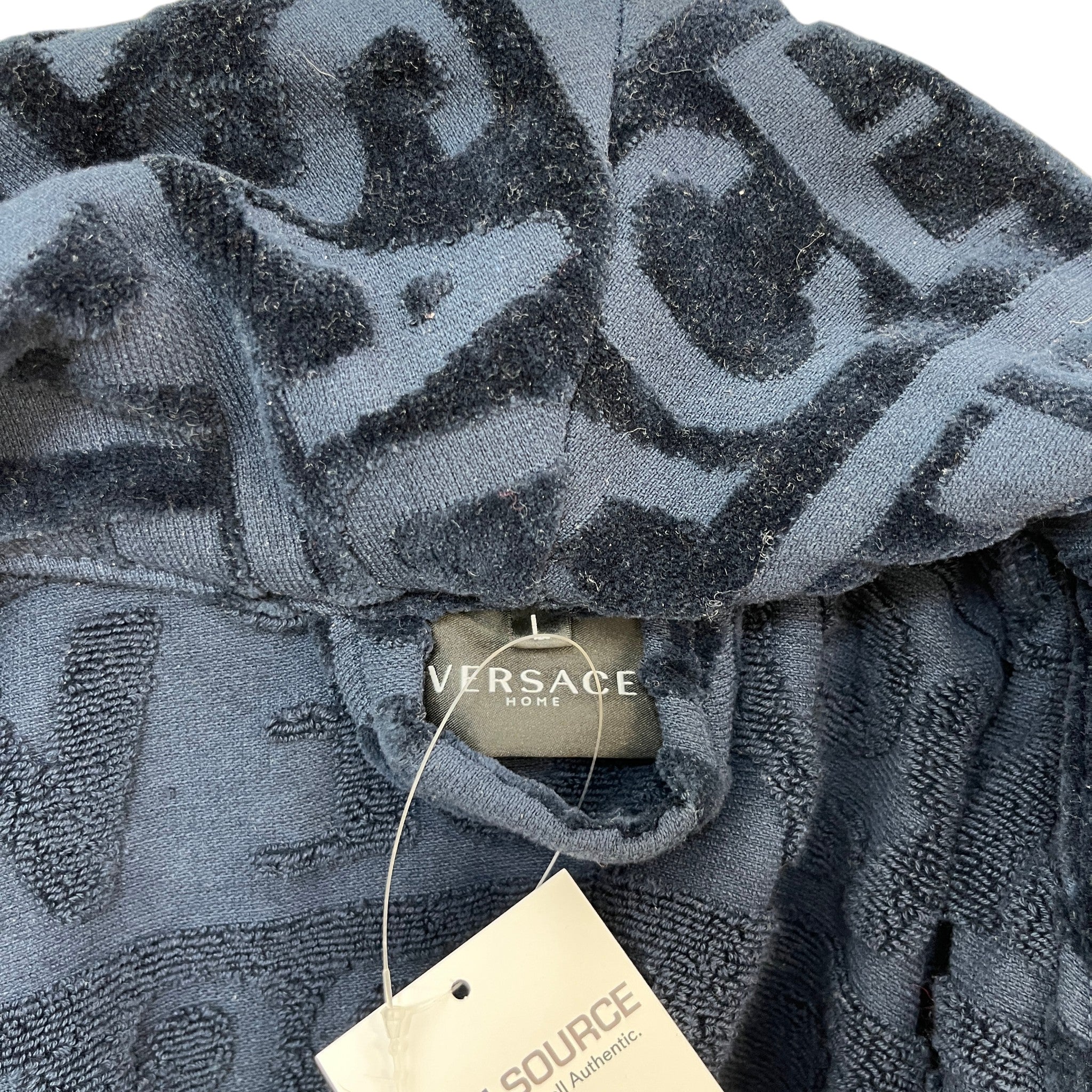 Men's I ♡ Baroque Bath Robe Navy Size L