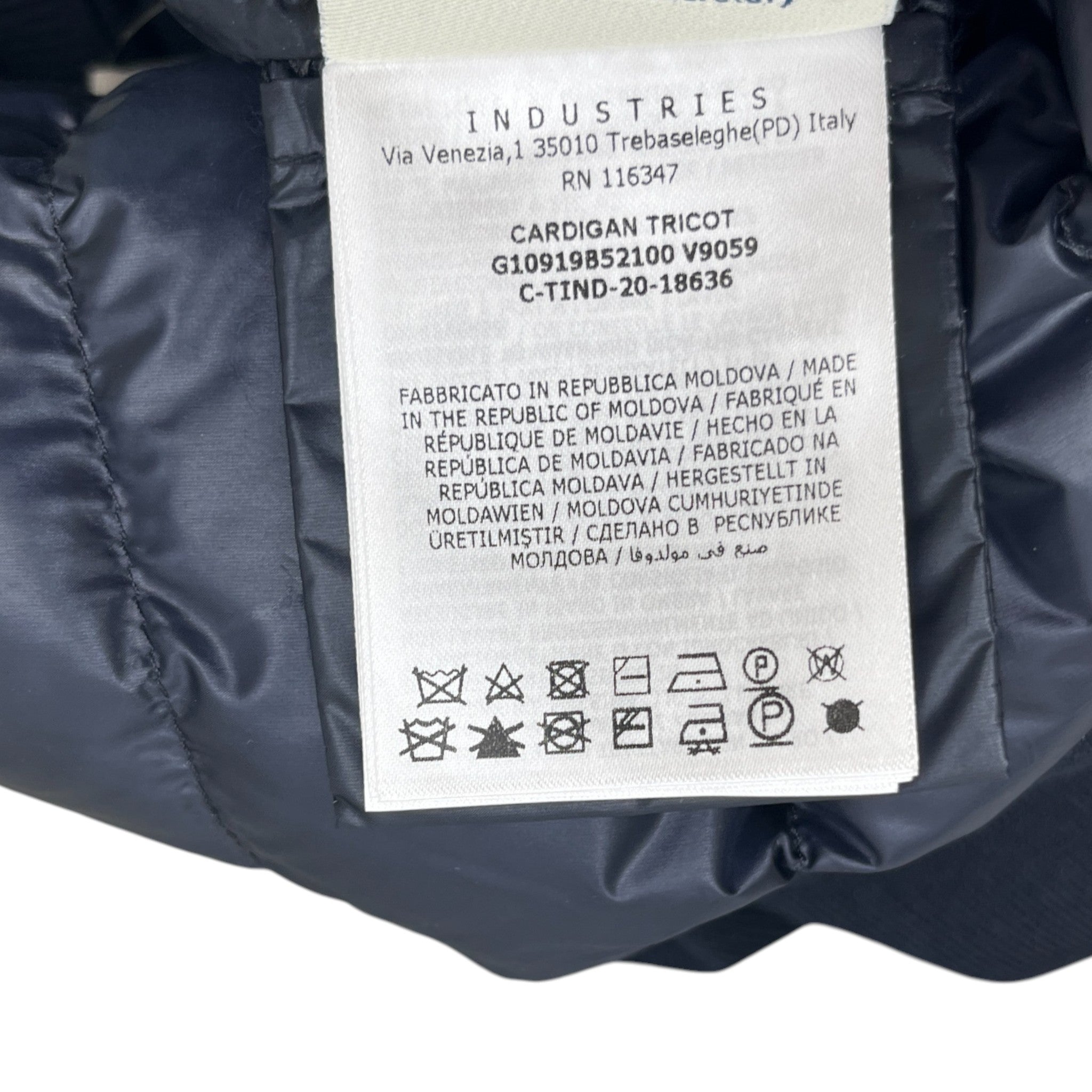 Men's Cardigan Tricot Jacket Navy Size M