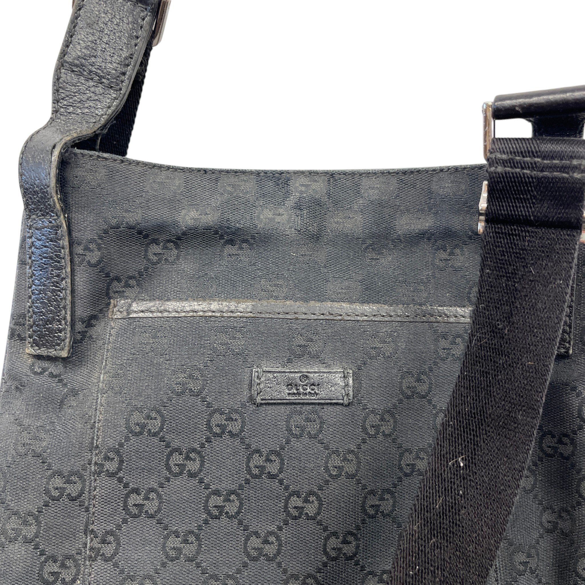 Men's Gg Supreme Crossbody Bag Black