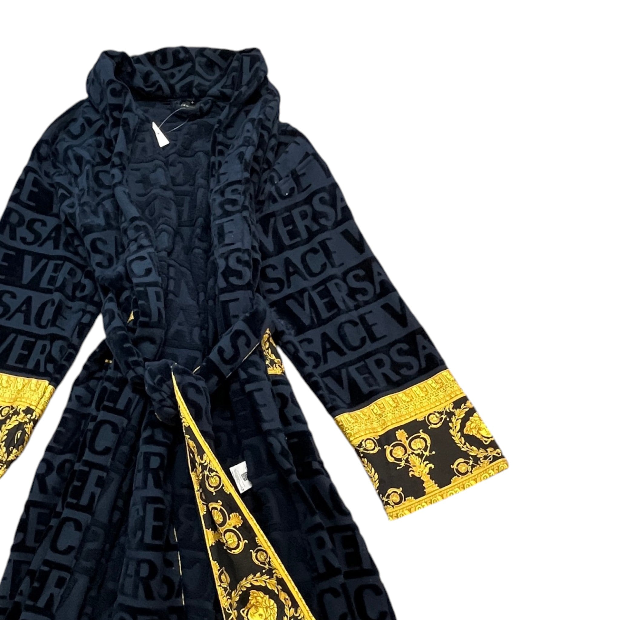 Men's I ♡ Baroque Bath Robe Navy Size L