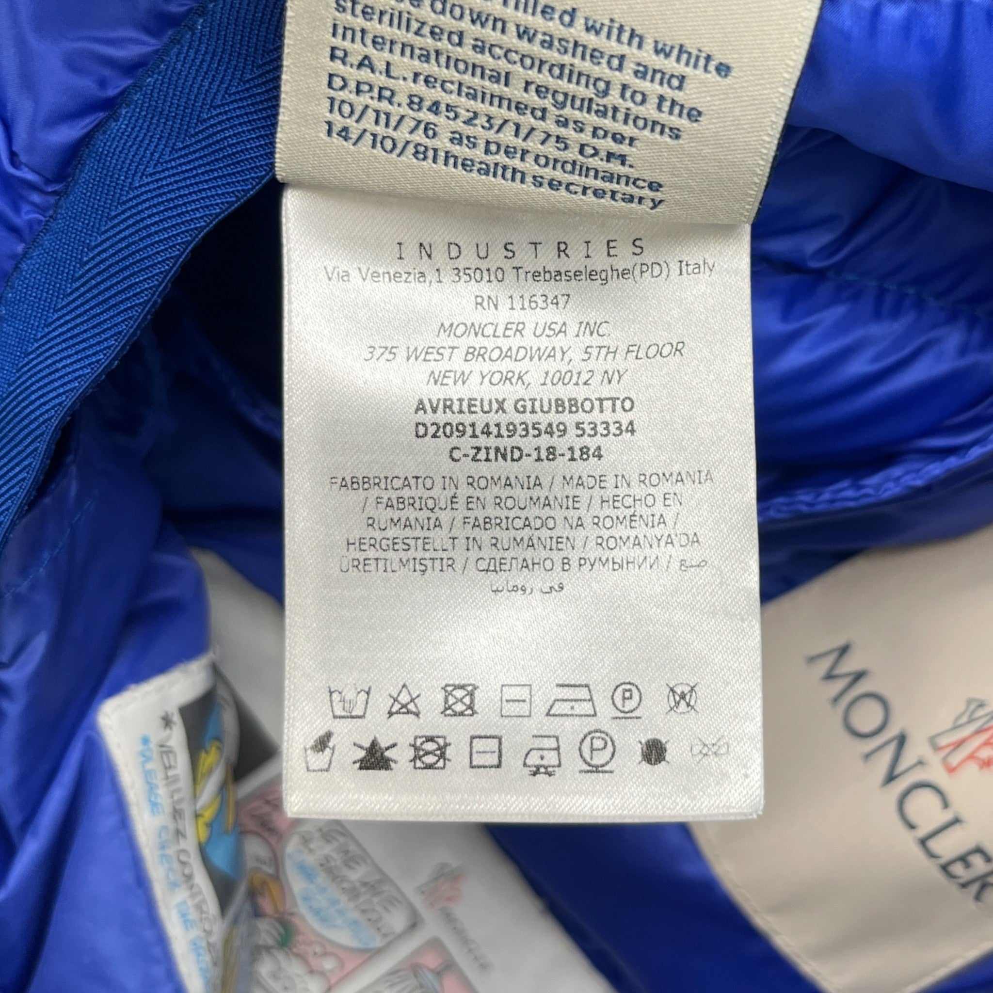 Men's Avrieux Down Jacket Blue Size 2 / M