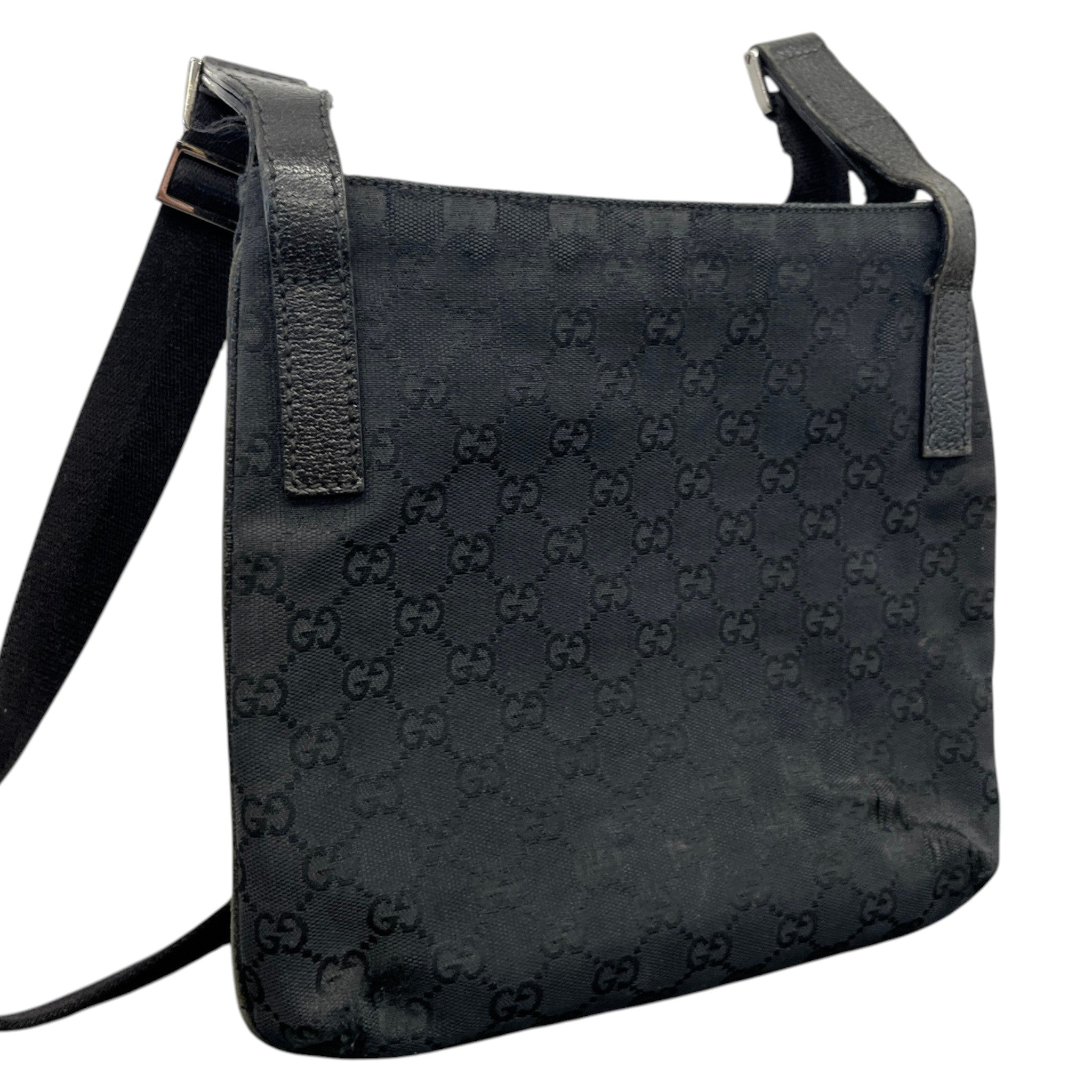 Men's Gg Supreme Crossbody Bag Black