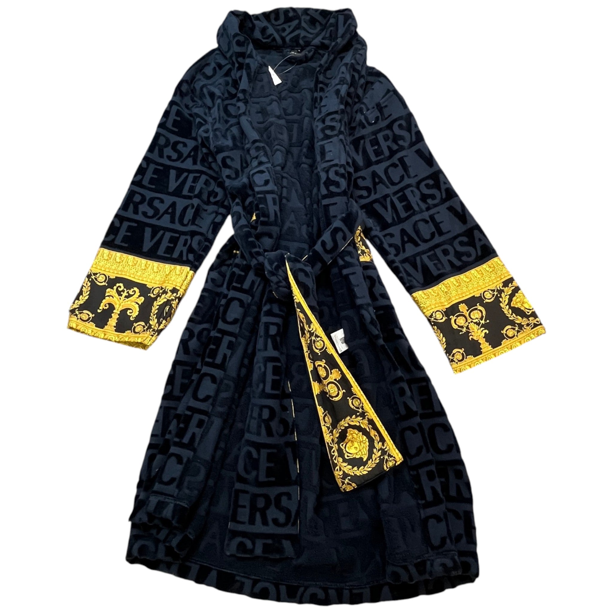 Men's I ♡ Baroque Bath Robe Navy Size L