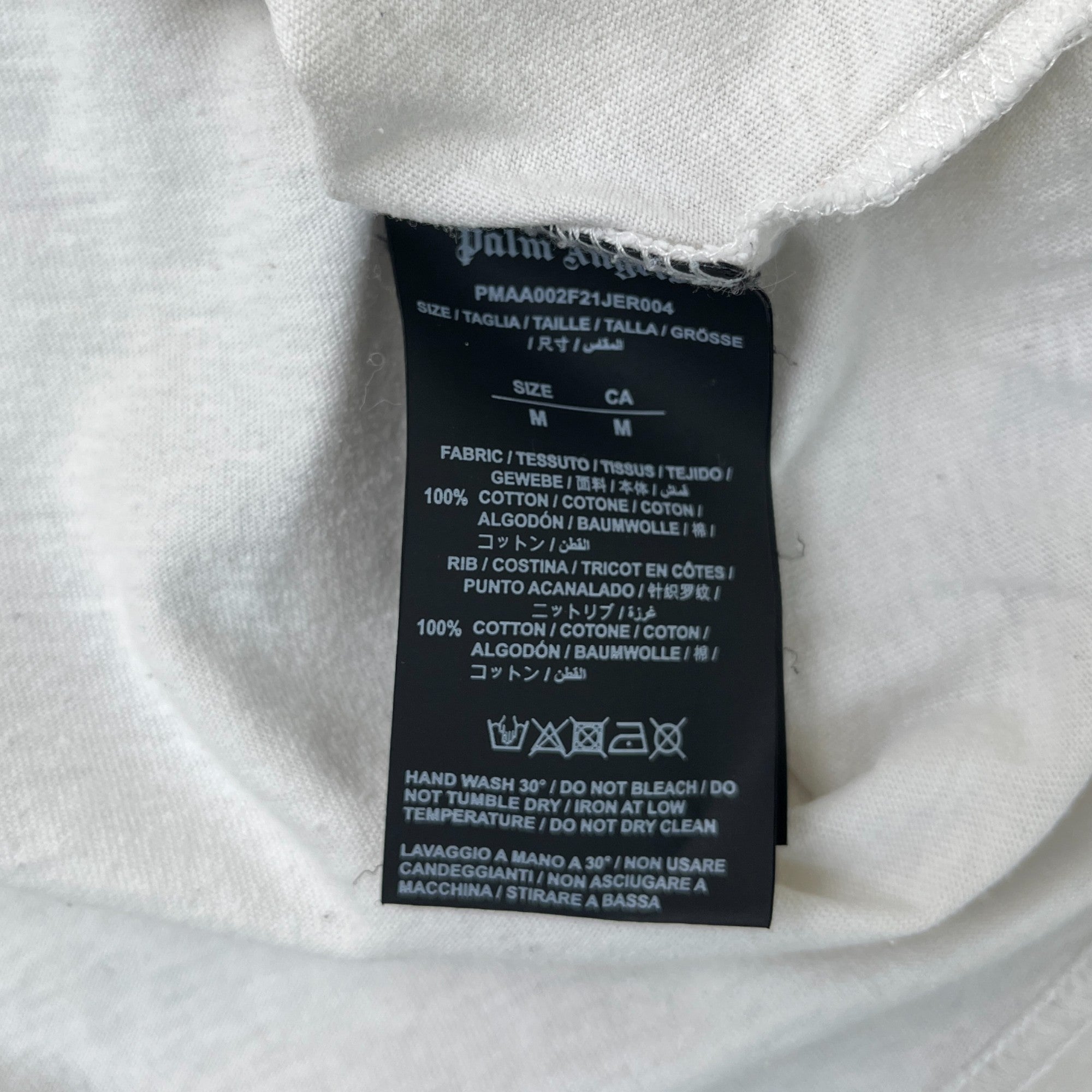 Men's Oversized Star Logo Print T-Shirt White Size M