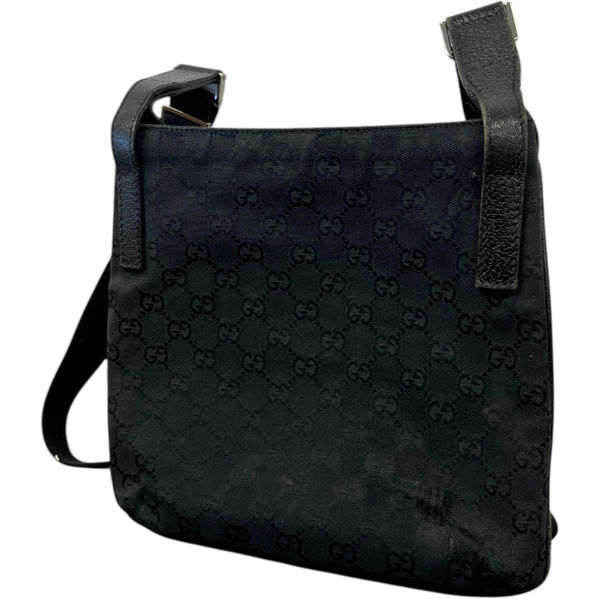 Men's Gg Supreme Crossbody Bag Black