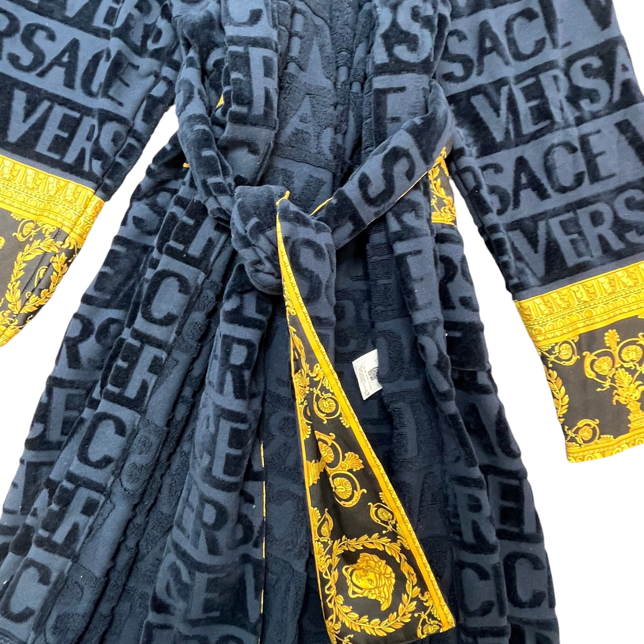 Men's I ♡ Baroque Bath Robe Navy Size L