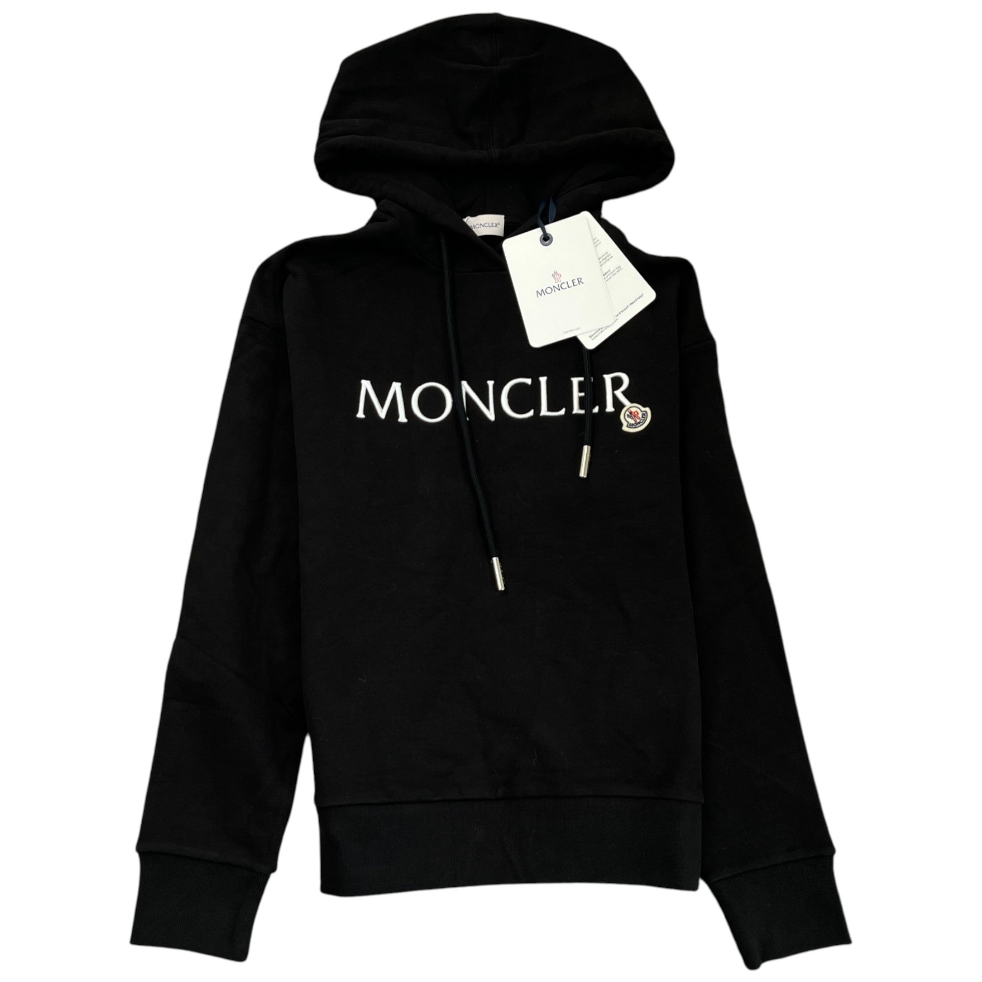 Men's Embroidered Logo Hoodie Black Size XXS