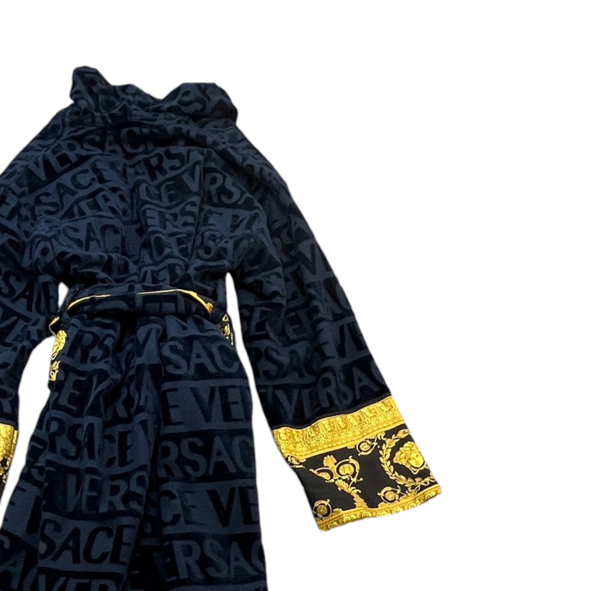 Men's I ♡ Baroque Bath Robe Navy Size L