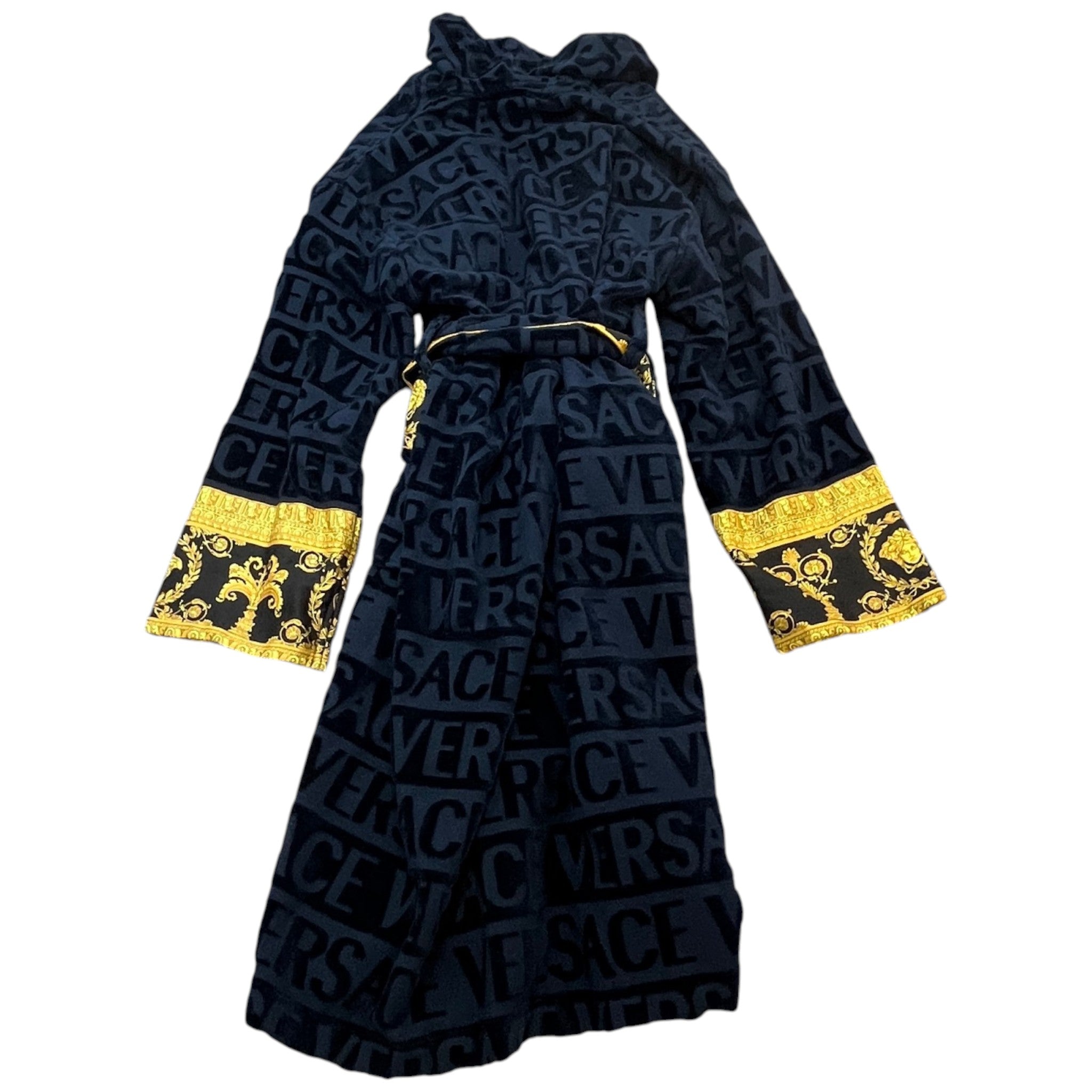 Men's I ♡ Baroque Bath Robe Navy Size L