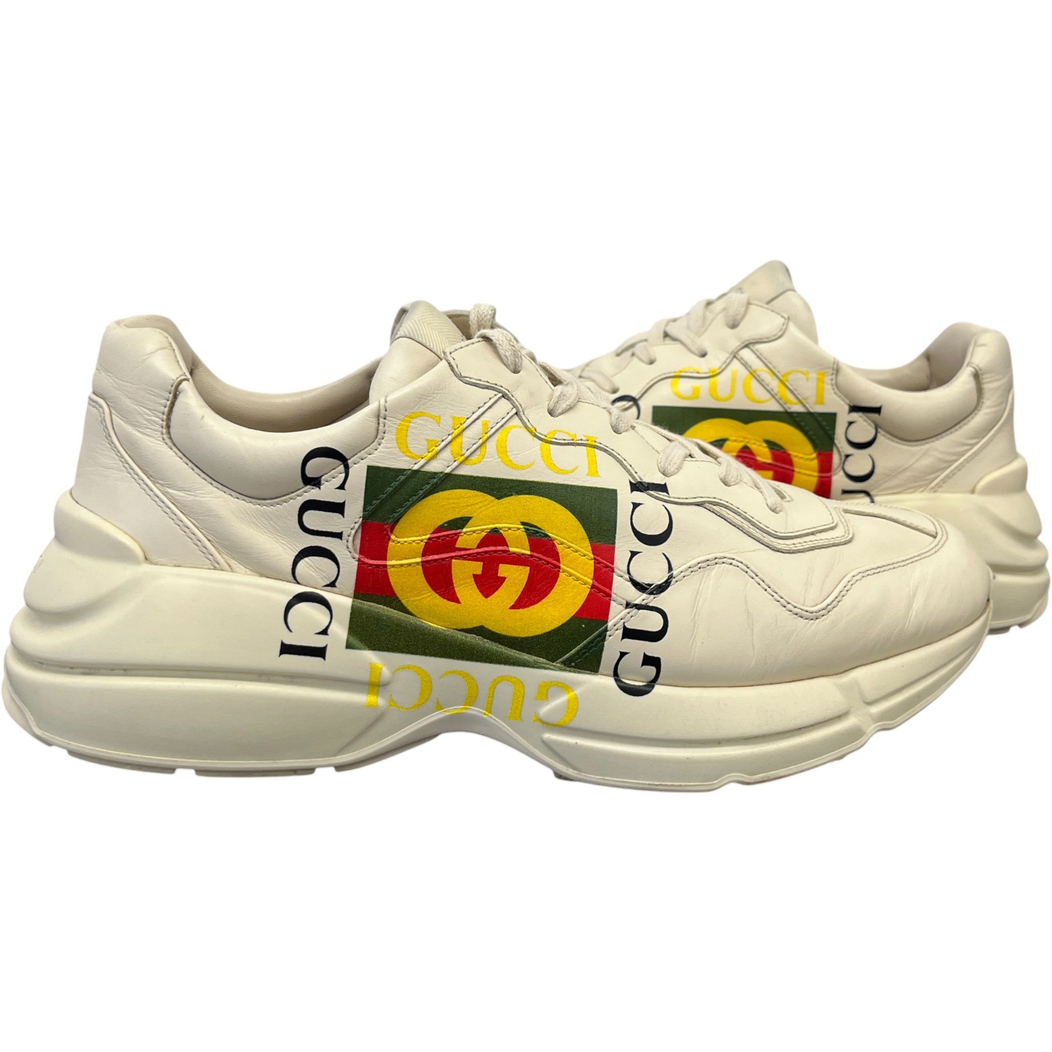 Men's Rhyton Low Trainers Beige Size EU 44.5 / UK 10.5