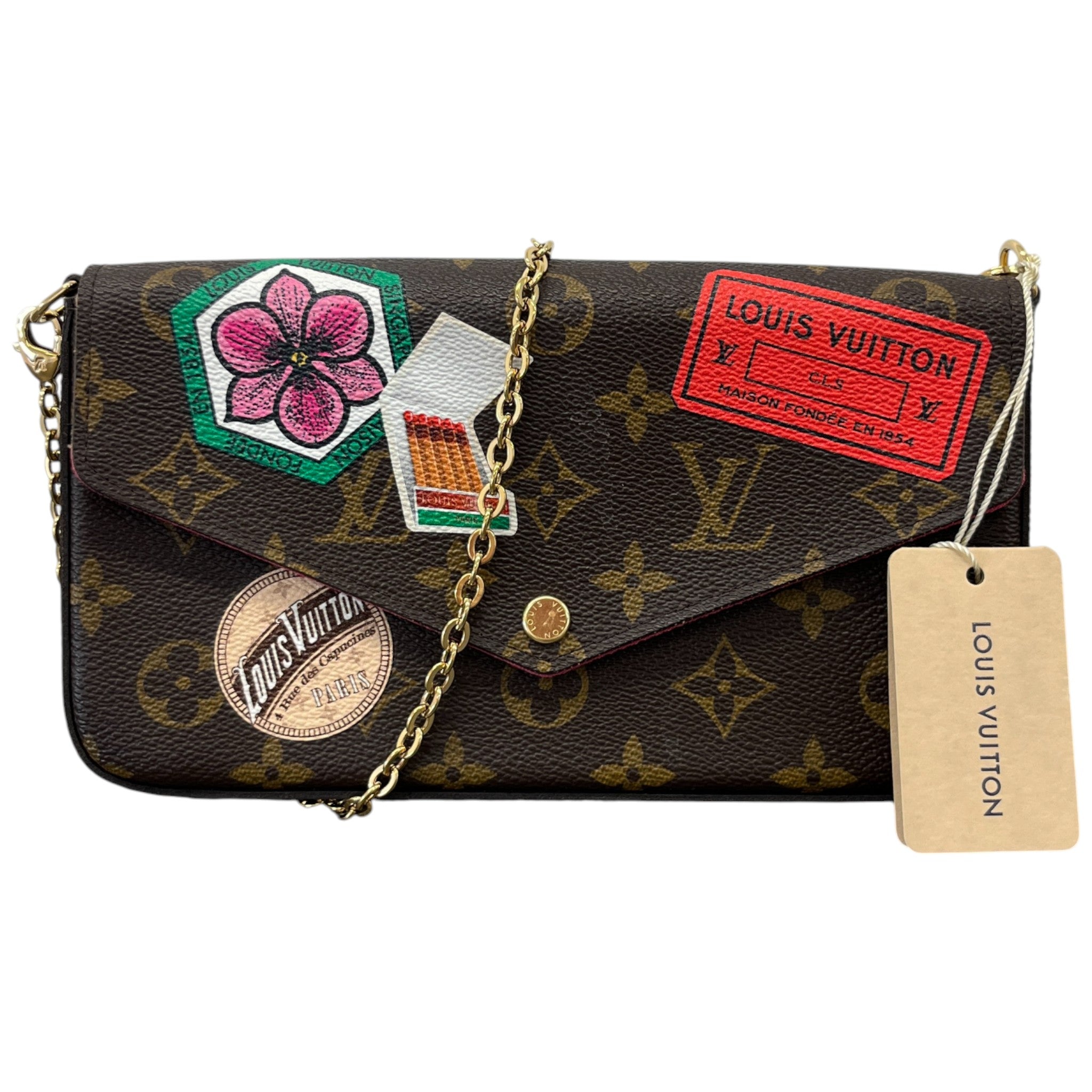 Women's Monogram Pochette Felicie World Tour Bag Brown