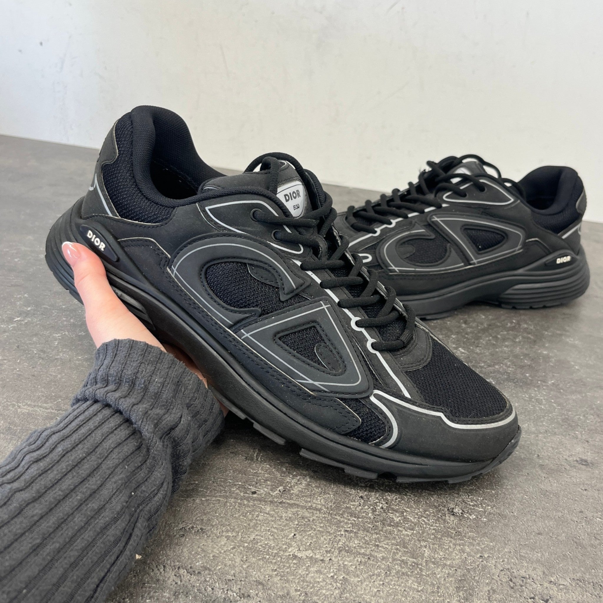 Men's B30 Low Trainers Black Size EU 45 / UK 11