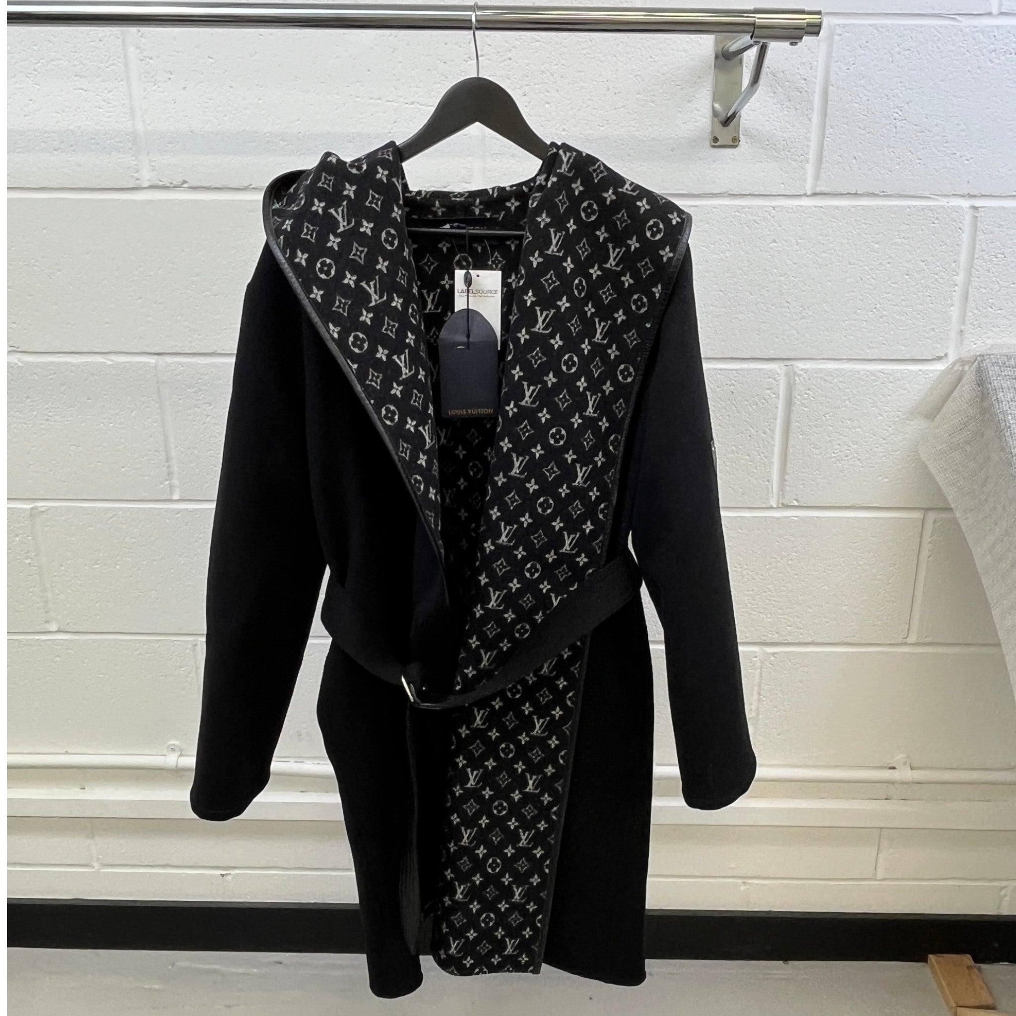 Women's Hooded Wrap Coat Jacket Black Size IT 42 / UK 10