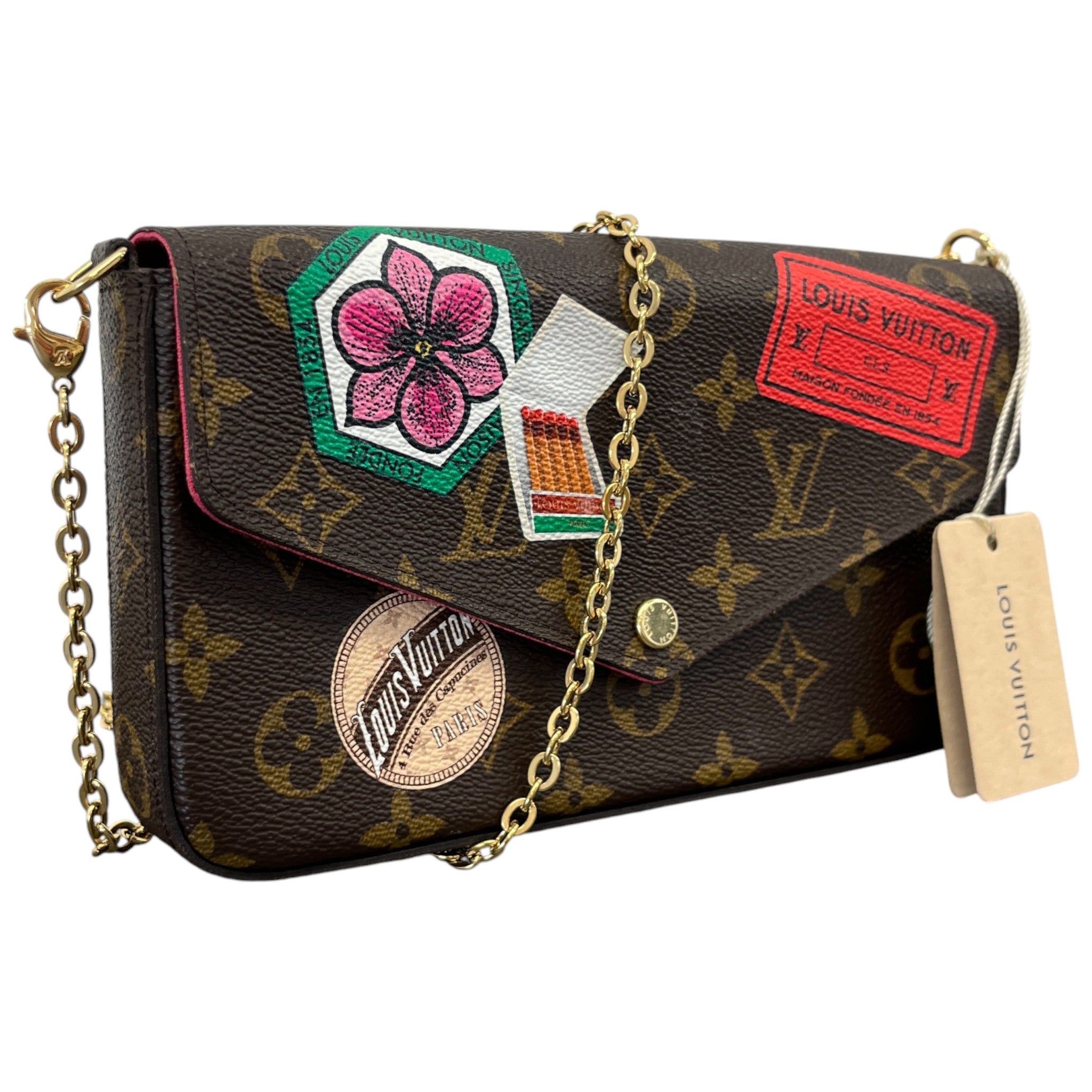 Women's Monogram Pochette Felicie World Tour Bag Brown