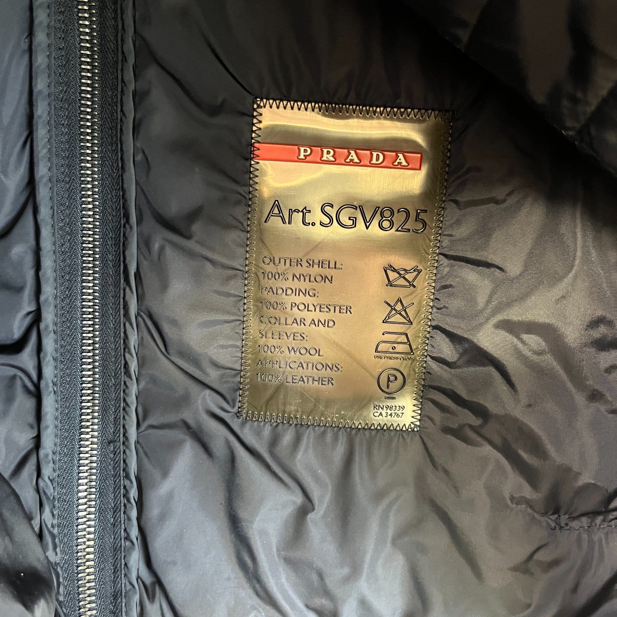 Men's Sport Quilted Jacket Navy Size IT 52 / XL