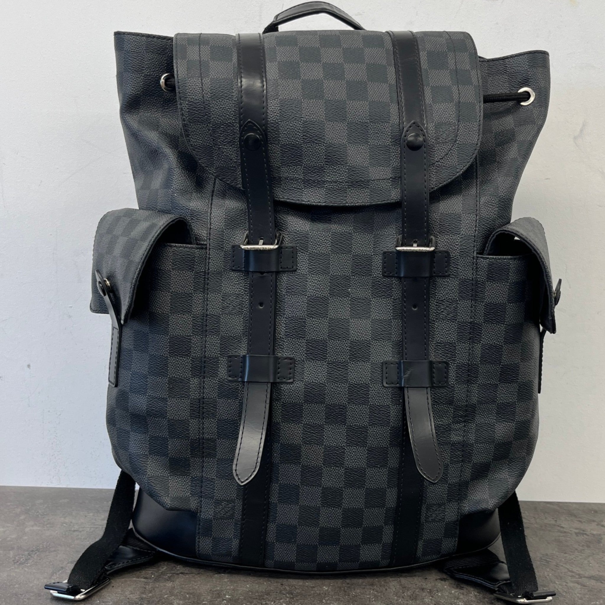 Men's Damier Graphite Christopher Backpack Black
