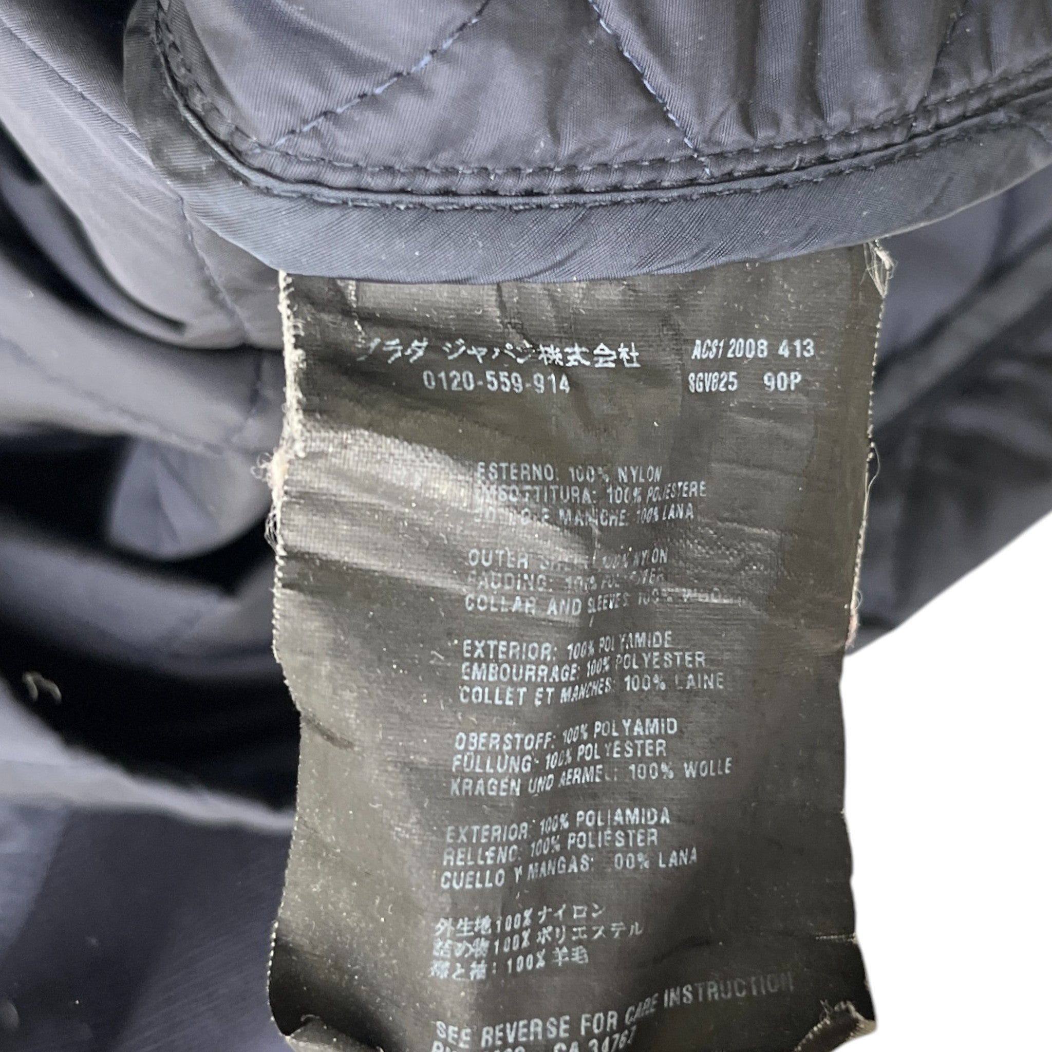 Men's Sport Quilted Jacket Navy Size IT 52 / XL