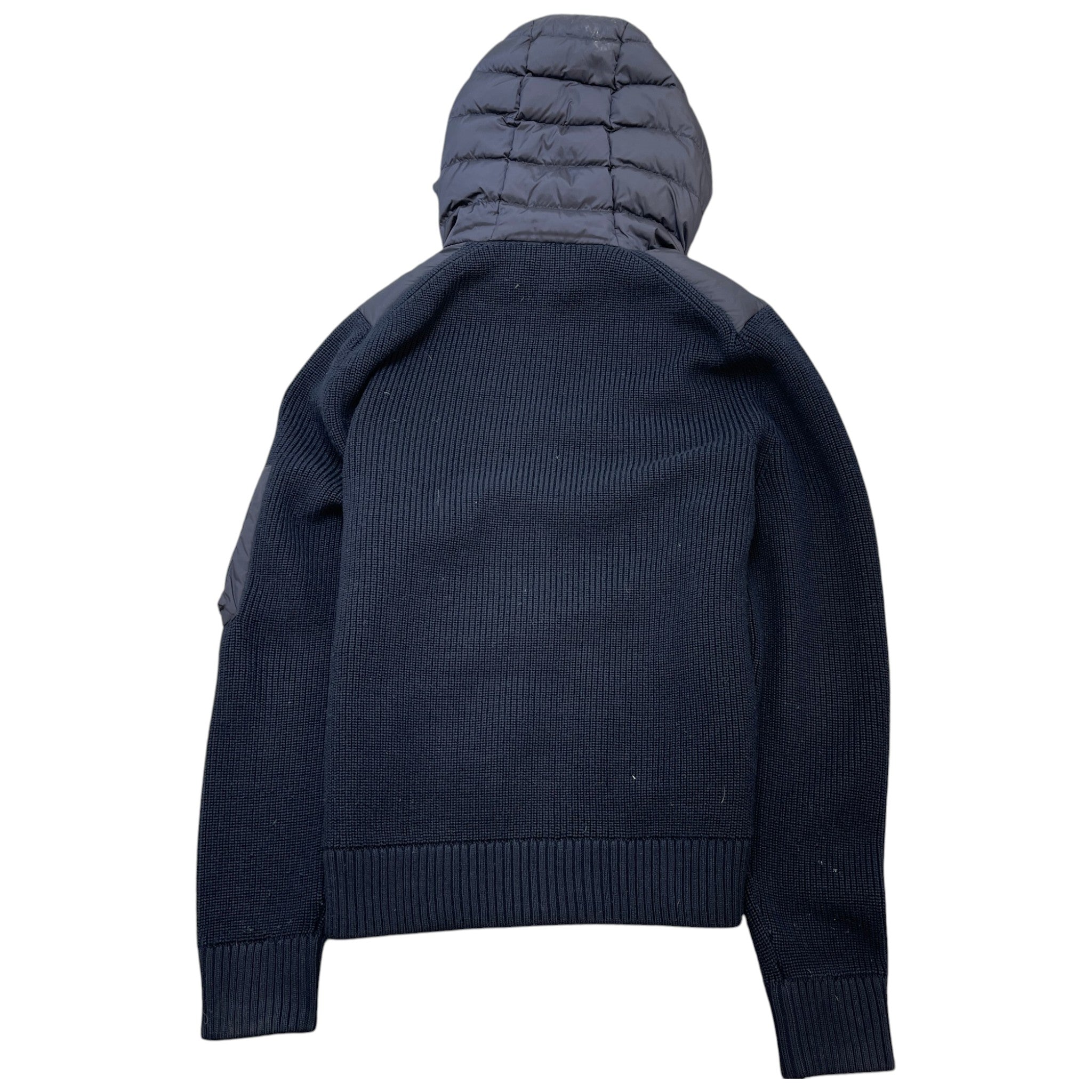 Men's Cardigan Tricot Down Jacket Navy Size M