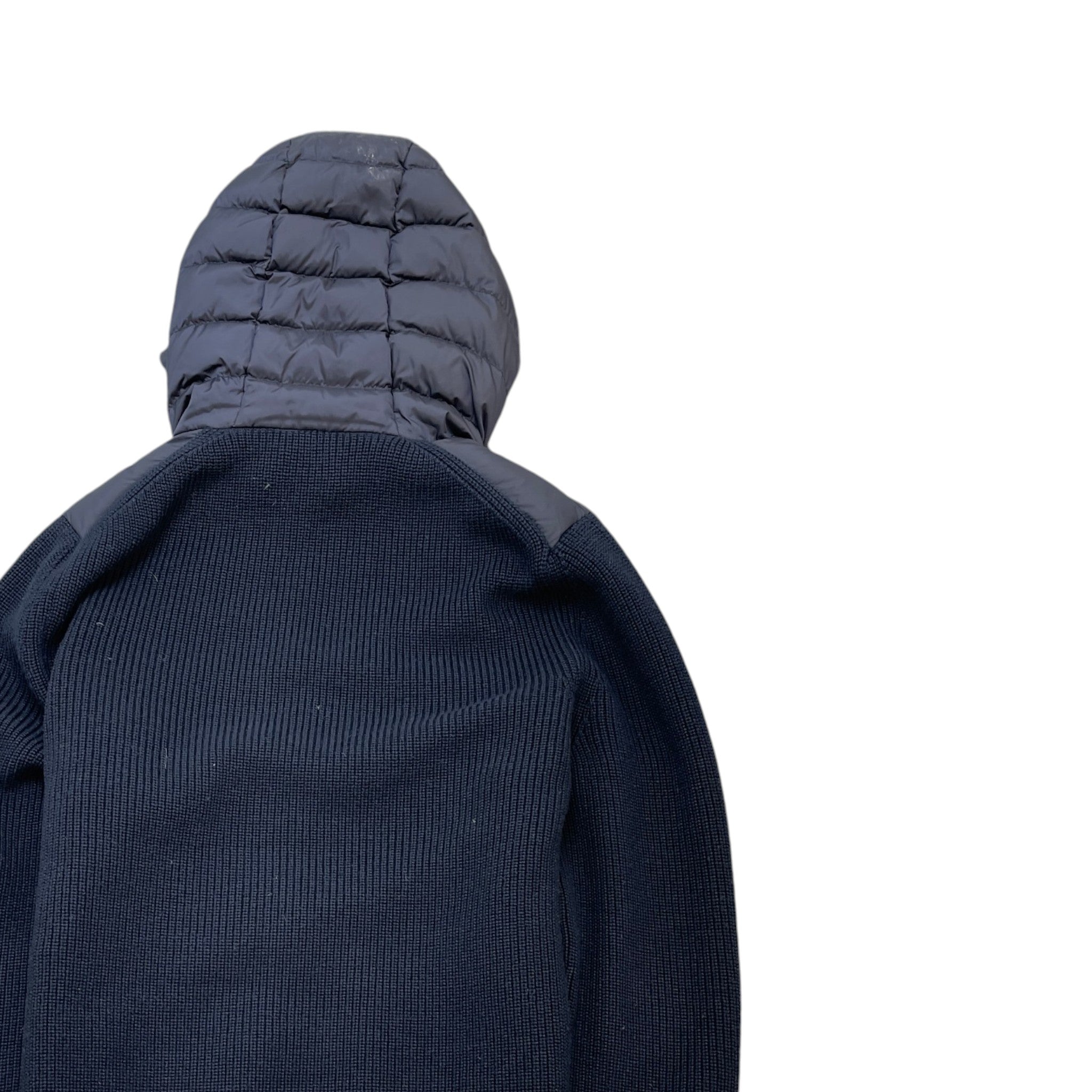 Men's Cardigan Tricot Down Jacket Navy Size M
