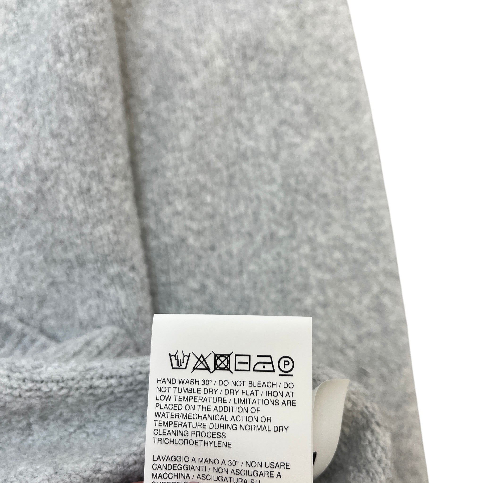 Men's Embroidered Arrow Logo Hoodie Grey Size XXS