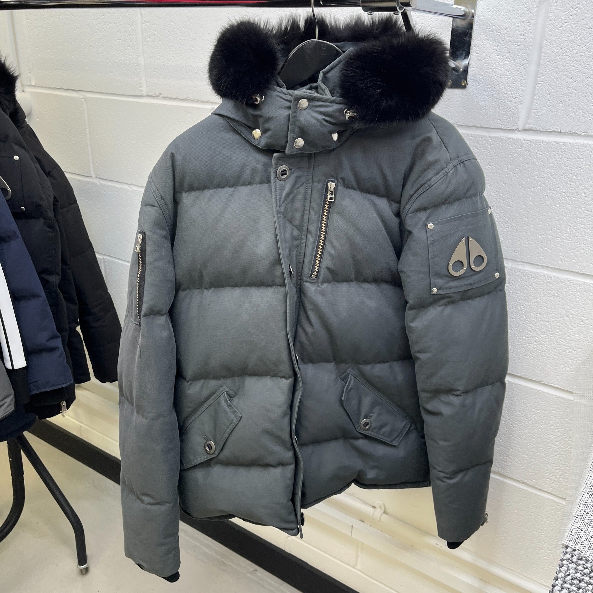 Men's 3Q Down Jacket Grey Size XXL