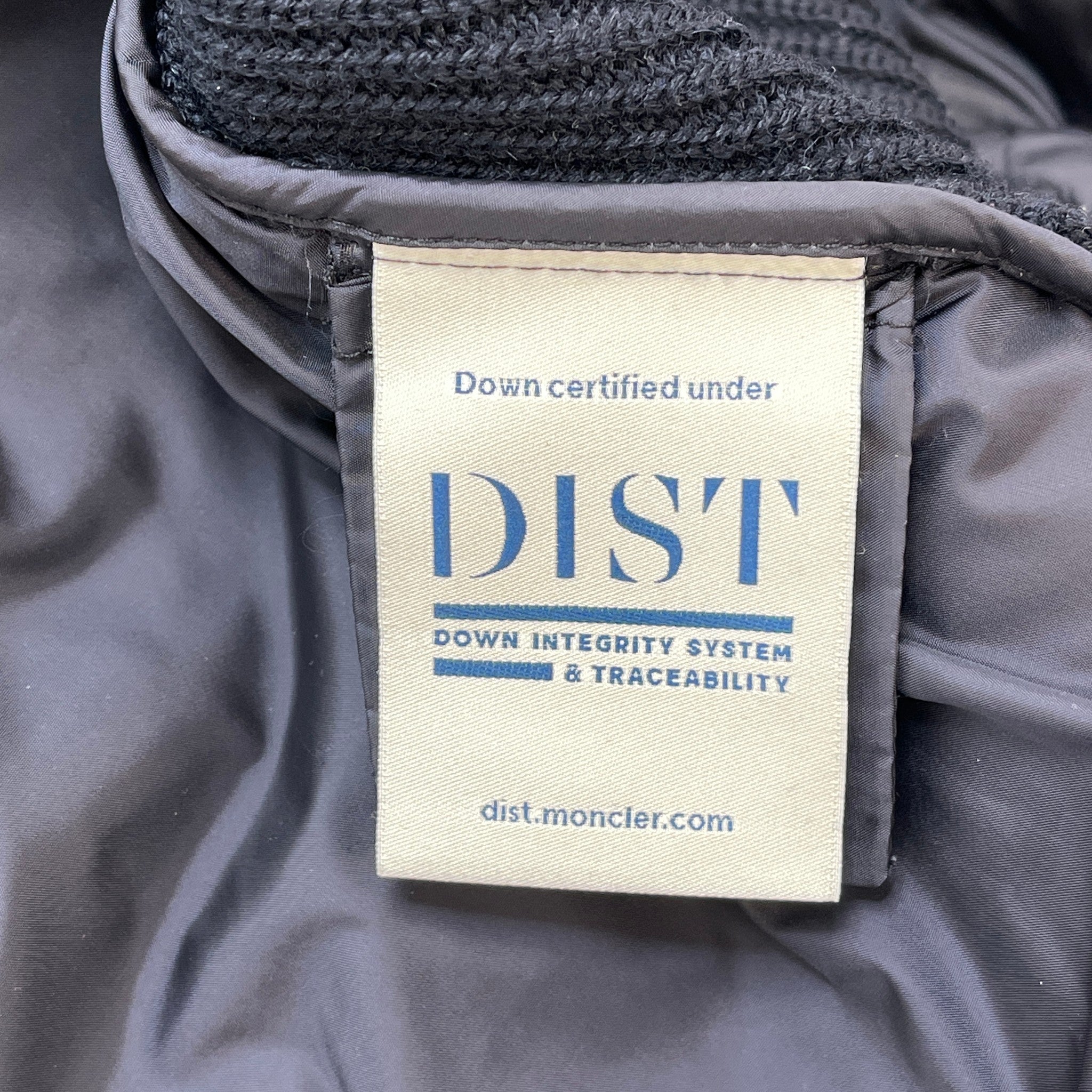 Men's Cardigan Tricot Down Jacket Navy Size M